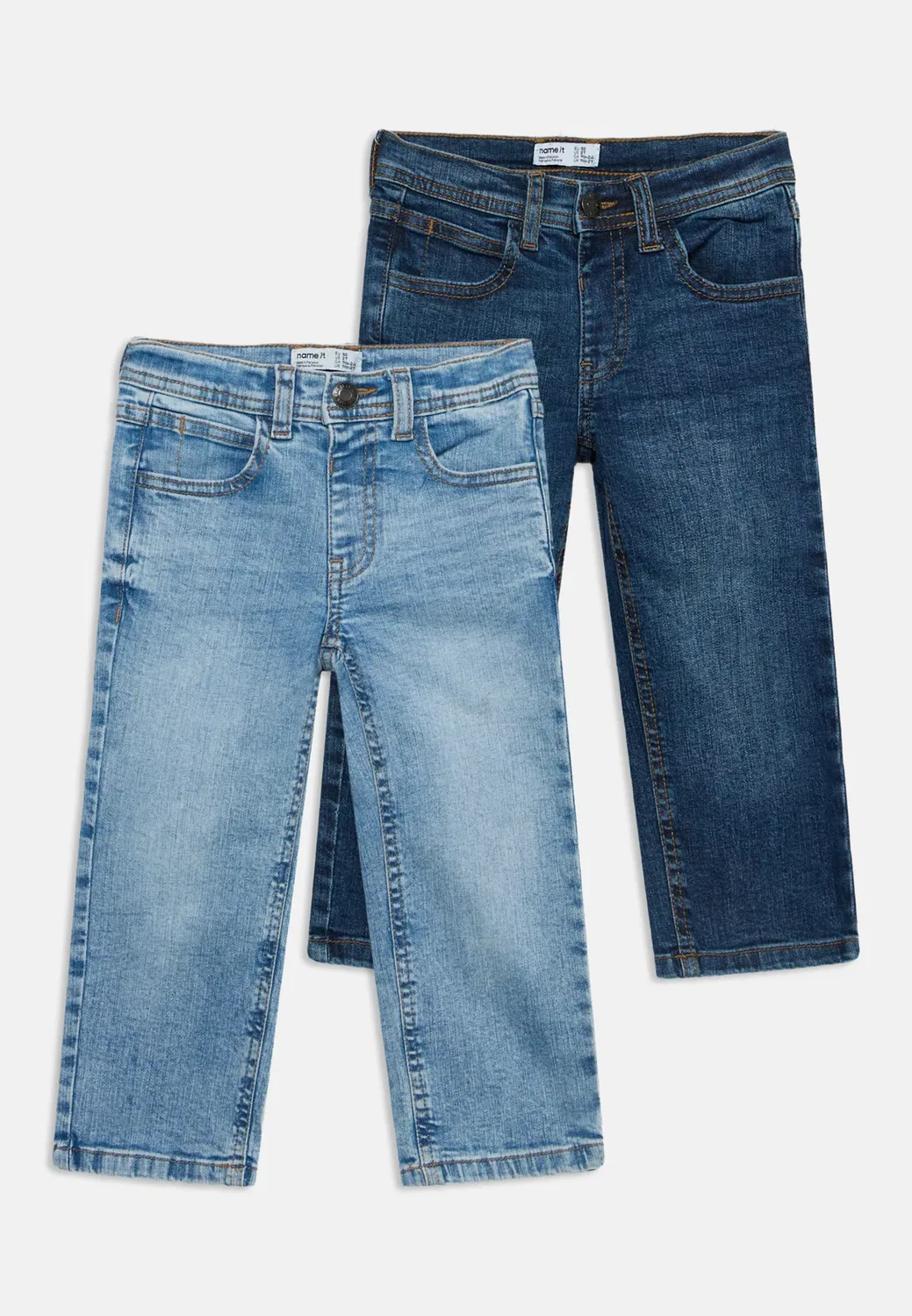 Nkmryan 2 pack - прямые джинсы Name It, Blue Denim/Dark-Blue Denim