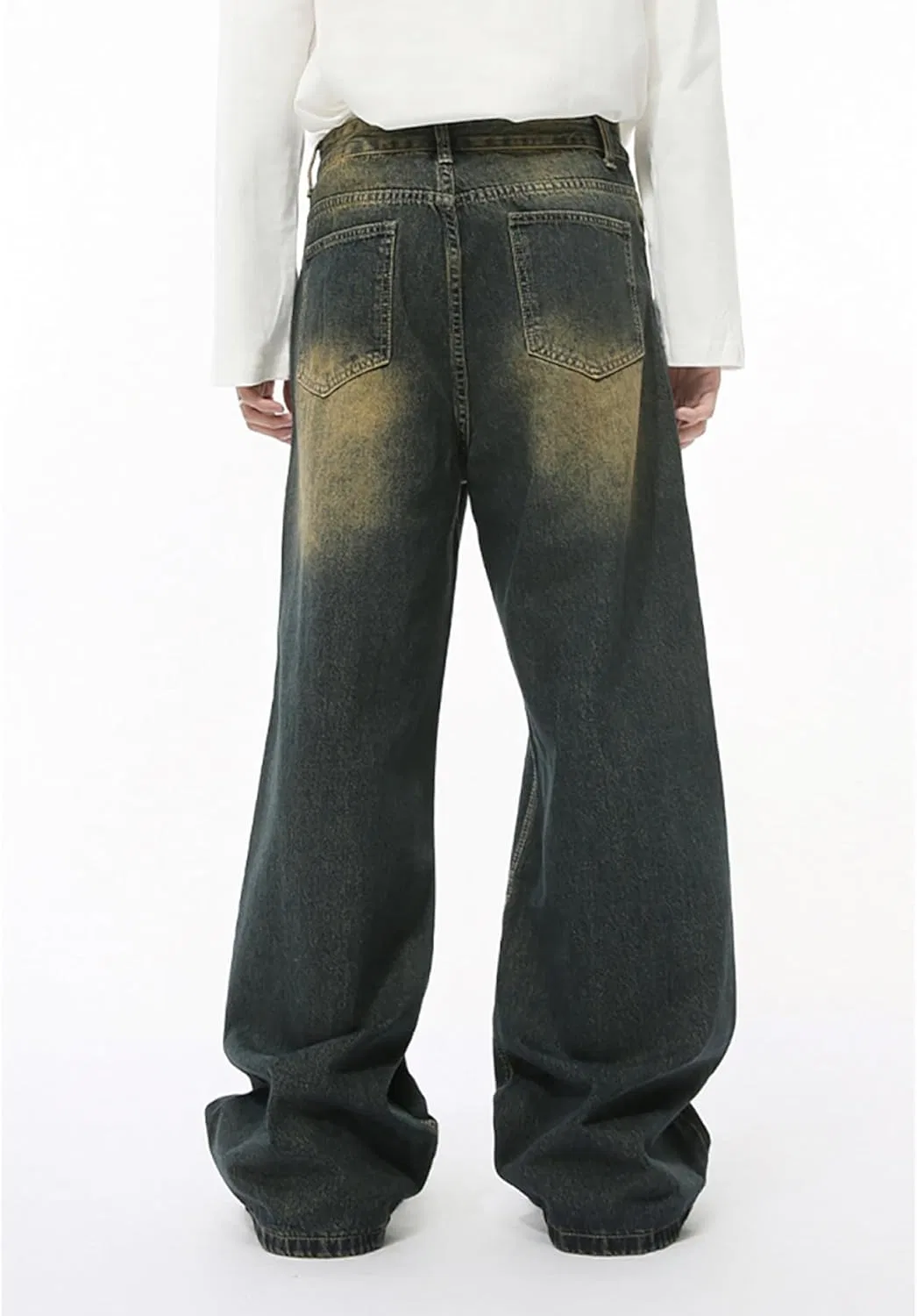 Джинсы свободные, Vintage Blue, Men's Baggy Jeans Y2k — фото 4