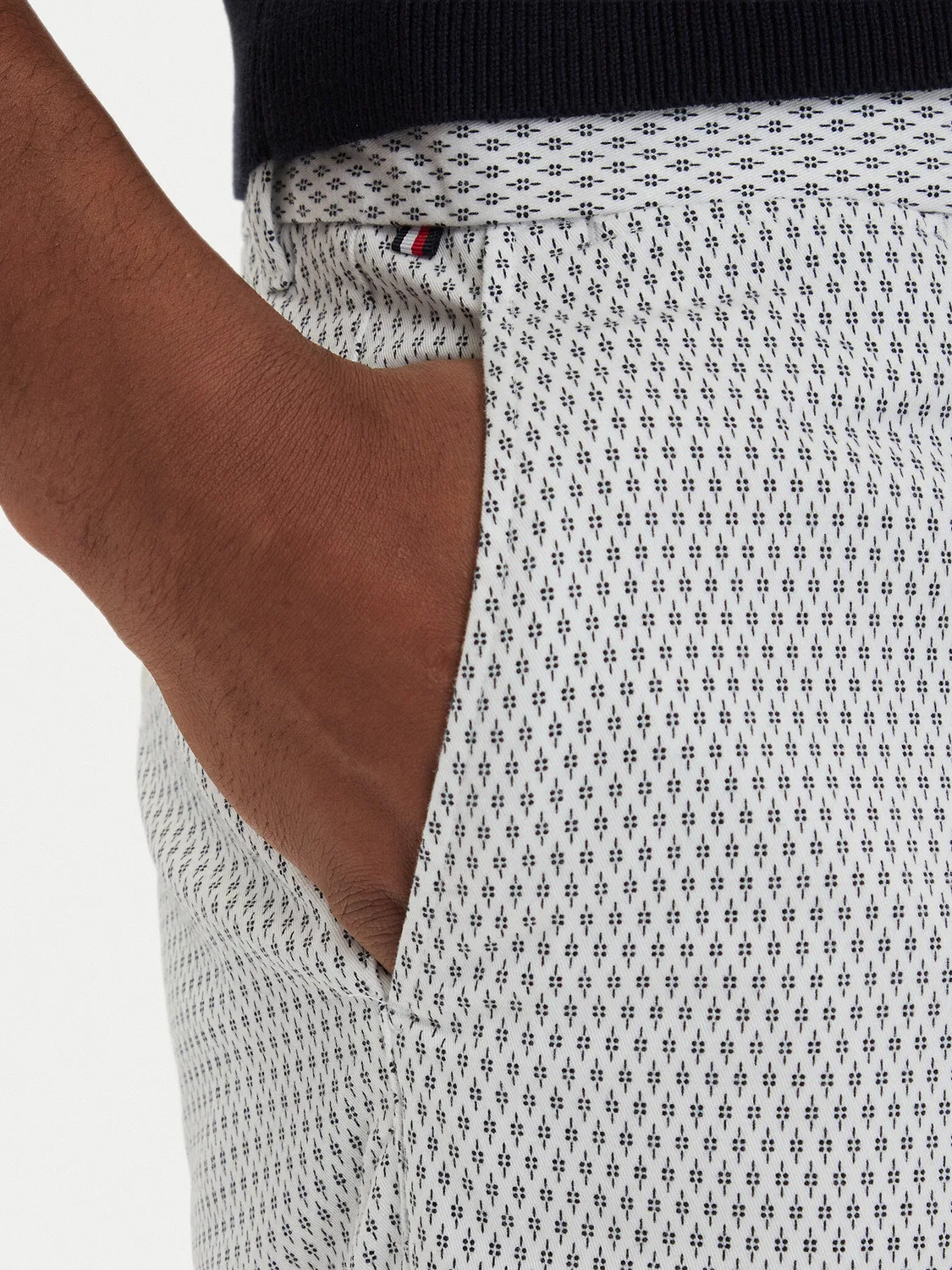 Мужские шорты из ткани приталенного кроя Dover Print Tommy Hilfiger, белый — фото 4