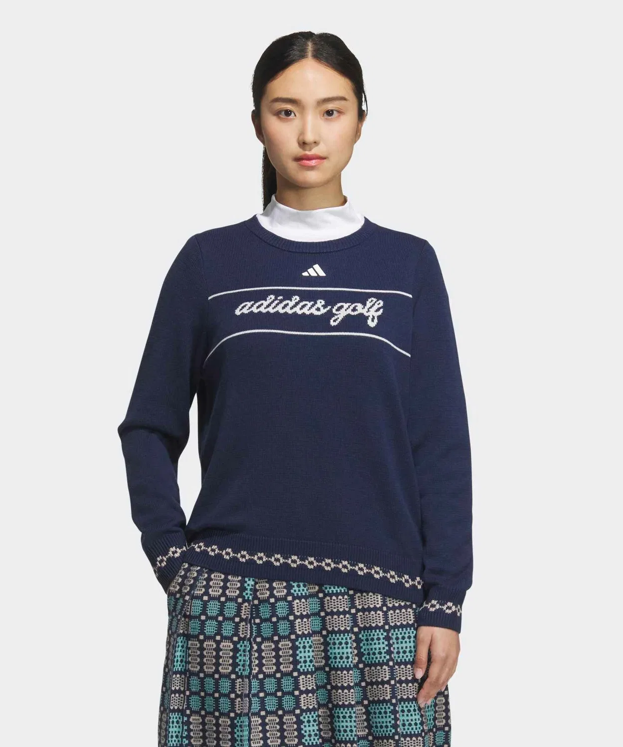 Женский свитшот с длинным рукавомTraditional Pattern Adidas, Navy