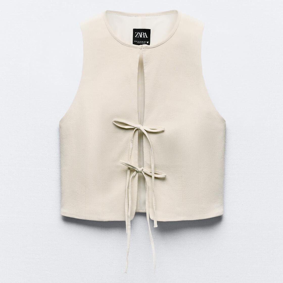 

Жилет Zara Fitted, бежевый