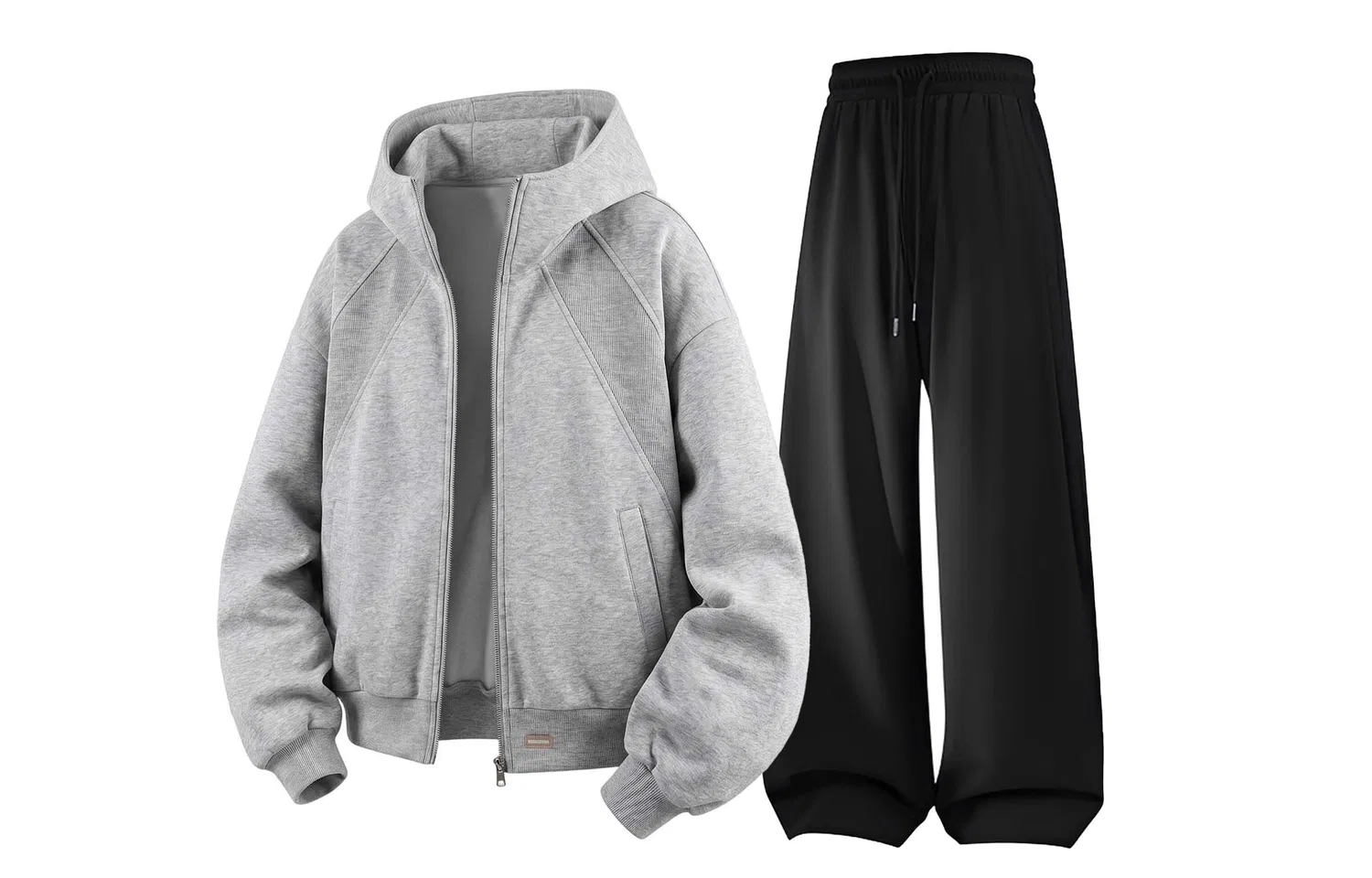 Детский спортивный комплект с капюшоном Heather Gray+Black WARRIOR