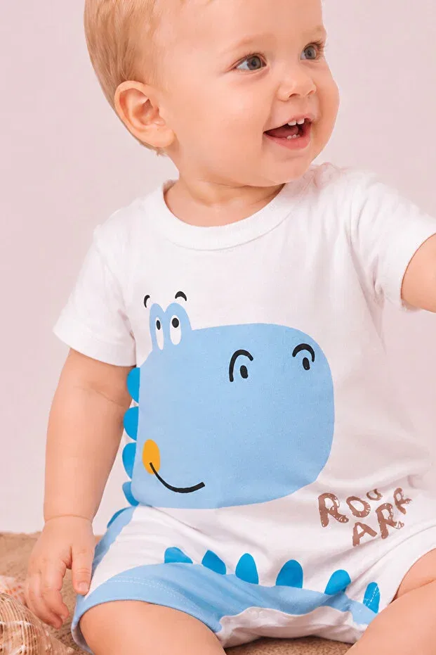 Детский комбинезон с принтом Rocha Baby, Blue — фото 3