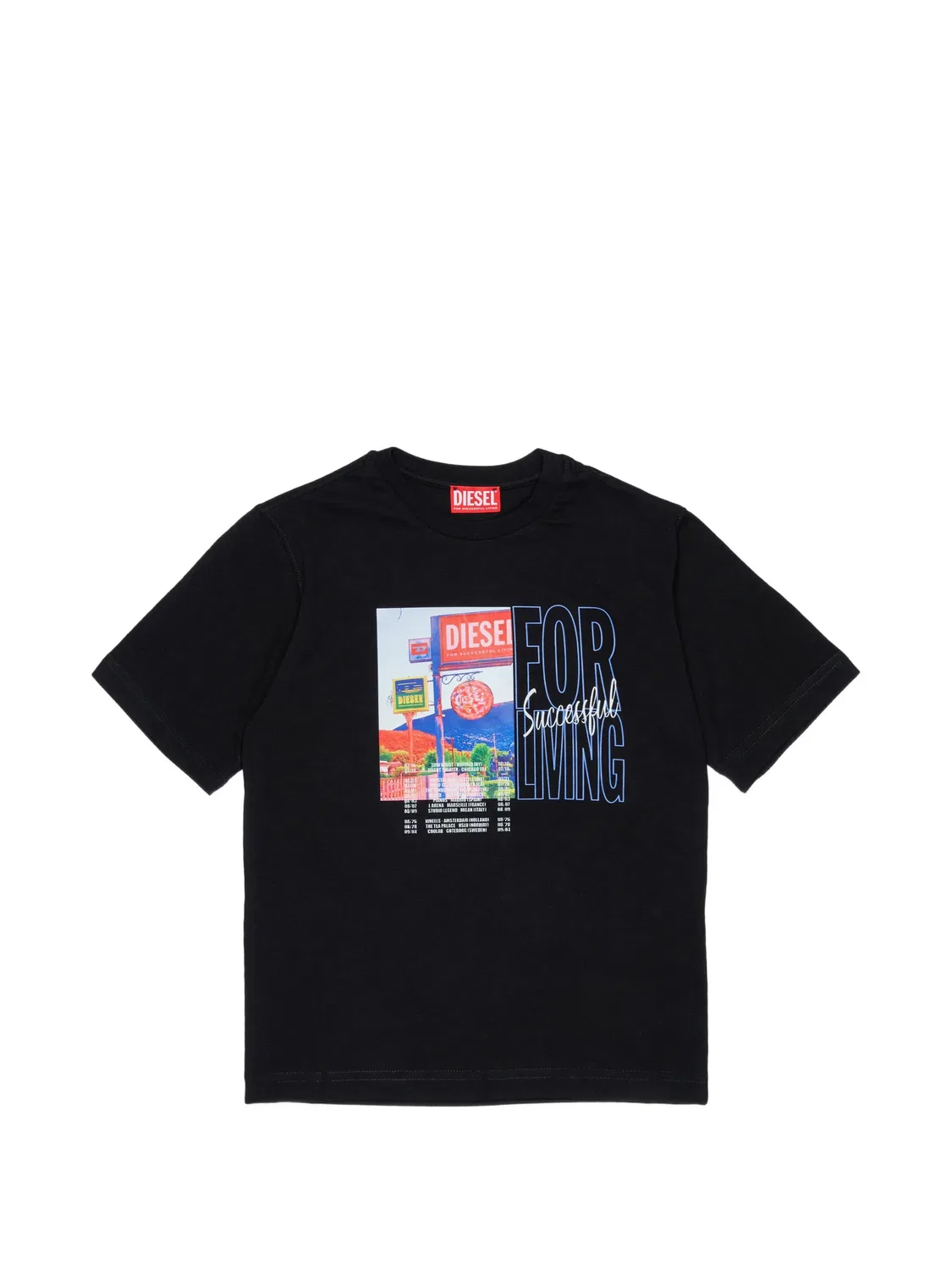 Футболка с графичным принтом Diesel Kids, черный