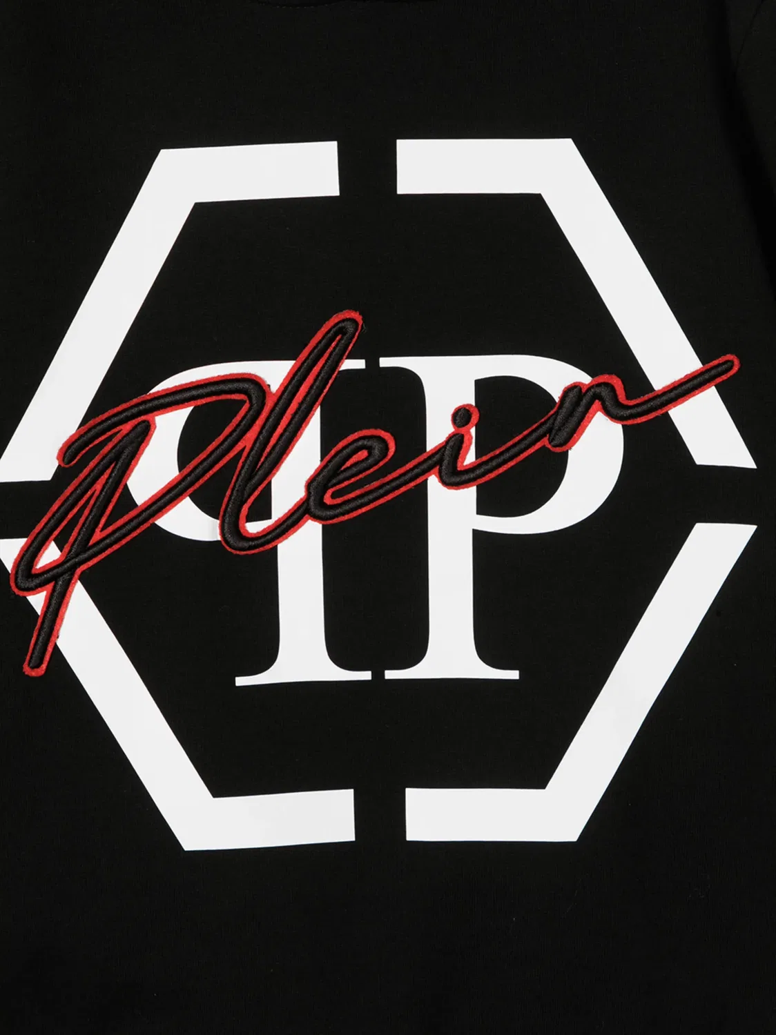 Толстовка с логотипом в форме шестиугольника Philipp Plein, черный — фото 3
