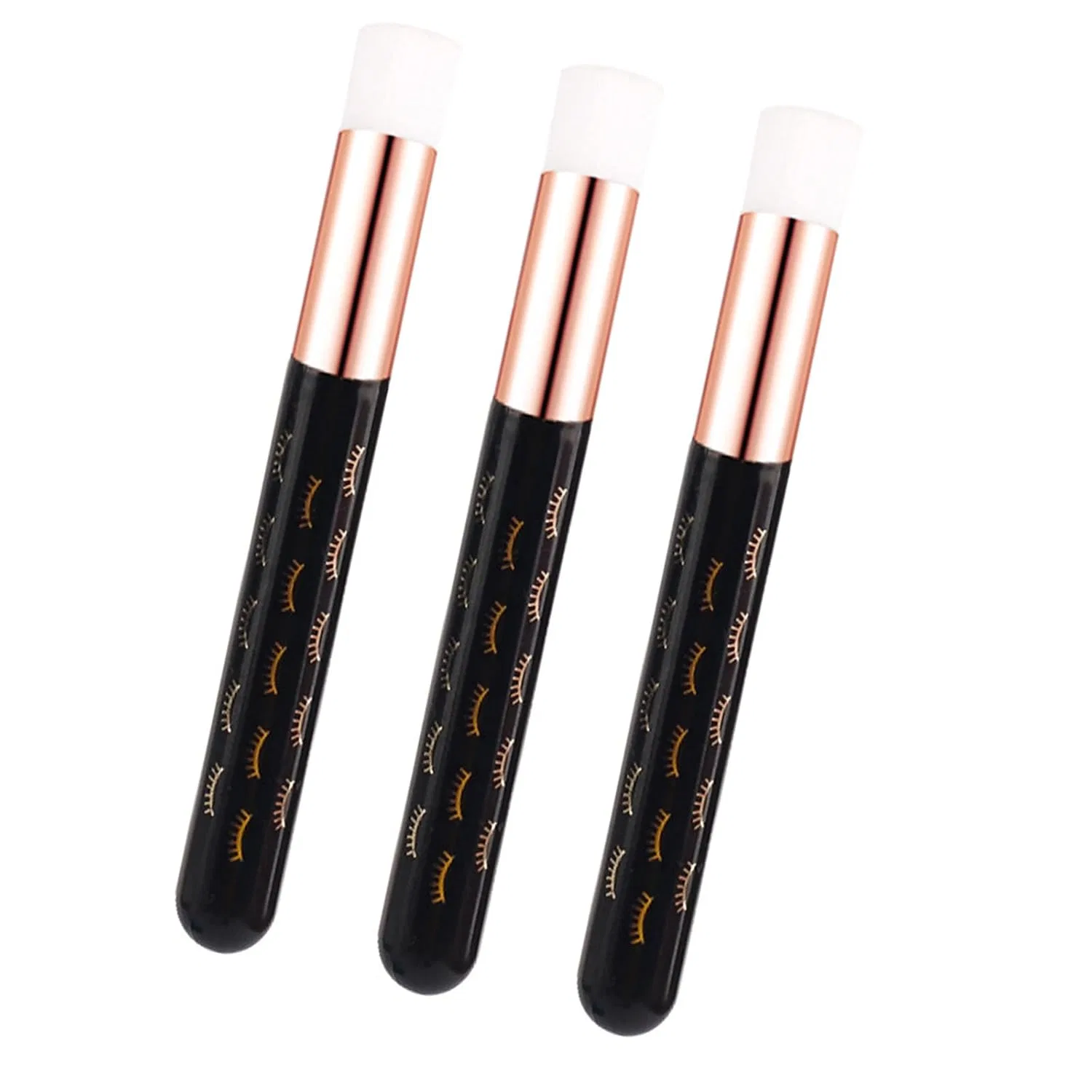 Набор косметических щеток для чистки кистей, Xanorrg, 3 шт, 9.5x1 см, Black