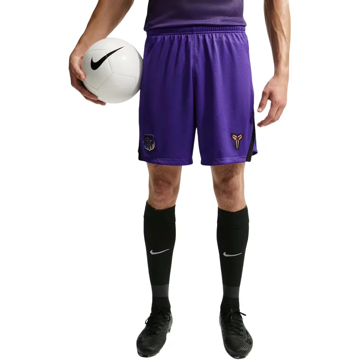 Шорты спортивные с принтом Kobe x F.C. Barcelona 2026/27 Stadium Away Nike, фиолетовый — фото 2