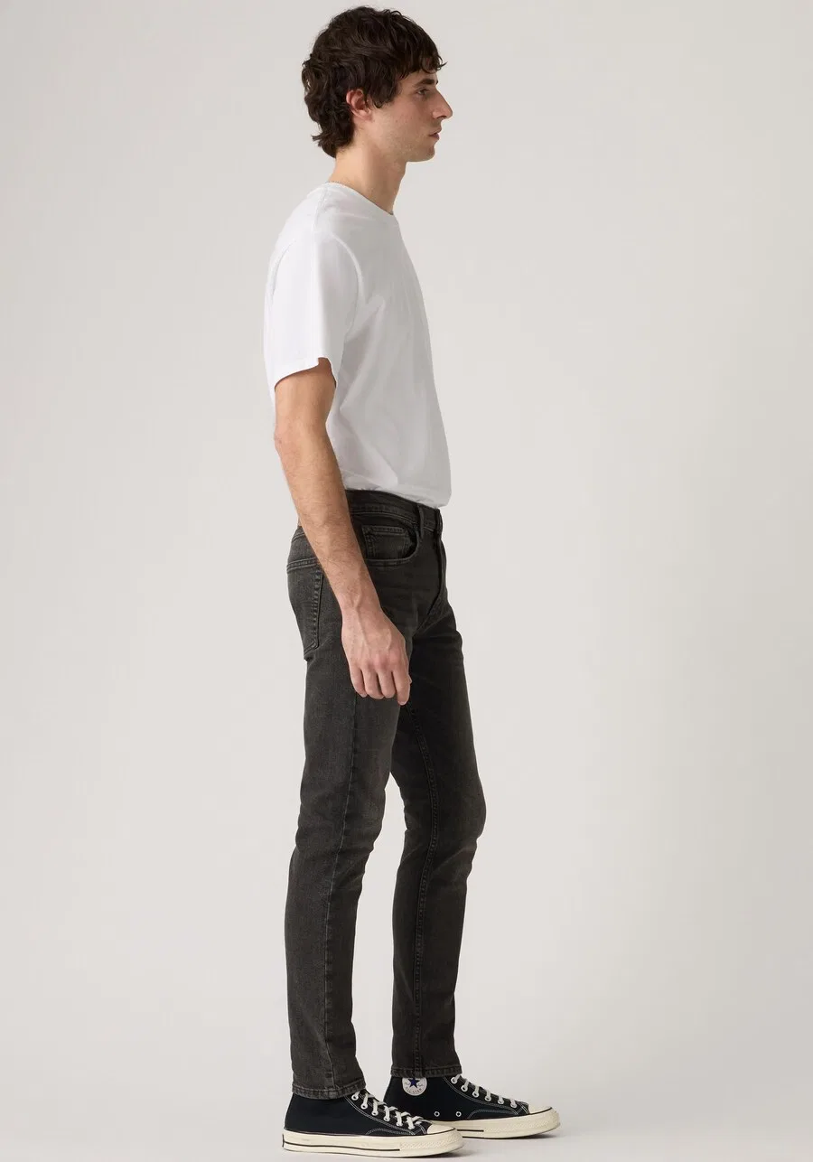Джинсы LEVI'S Tapered Jeans '512 Slim Taper' из черного денима — фото 4