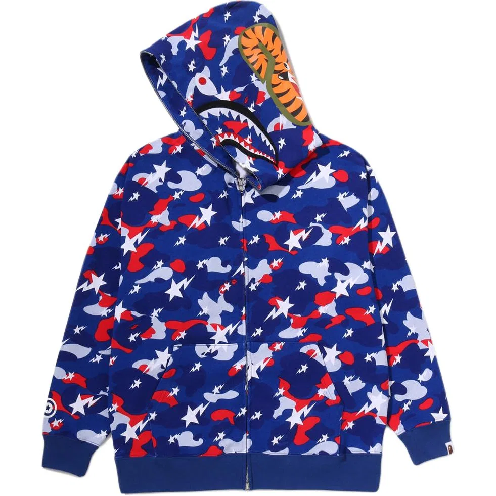 Детский свитшот с капюшоном, прямой крой, FW26, A BATHING APE, Blue