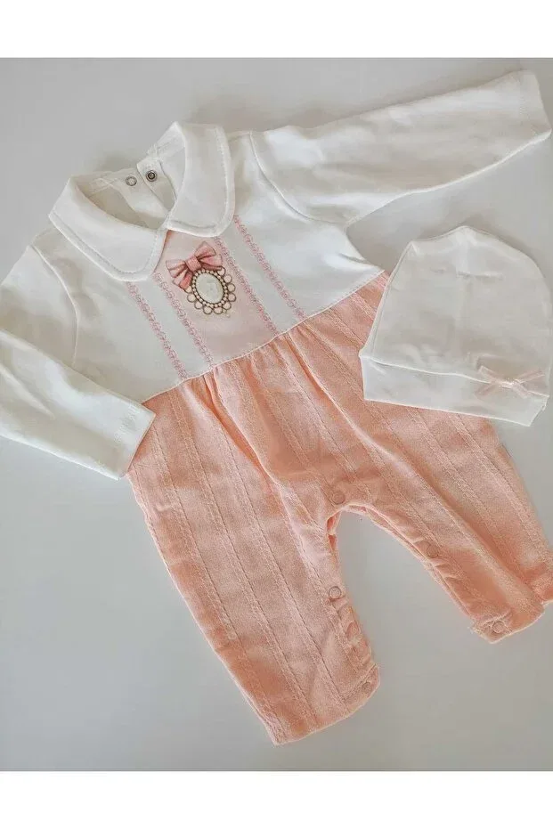 Детское боди-комбинезон для девочек хлопковый Viamaris, Powder Pink