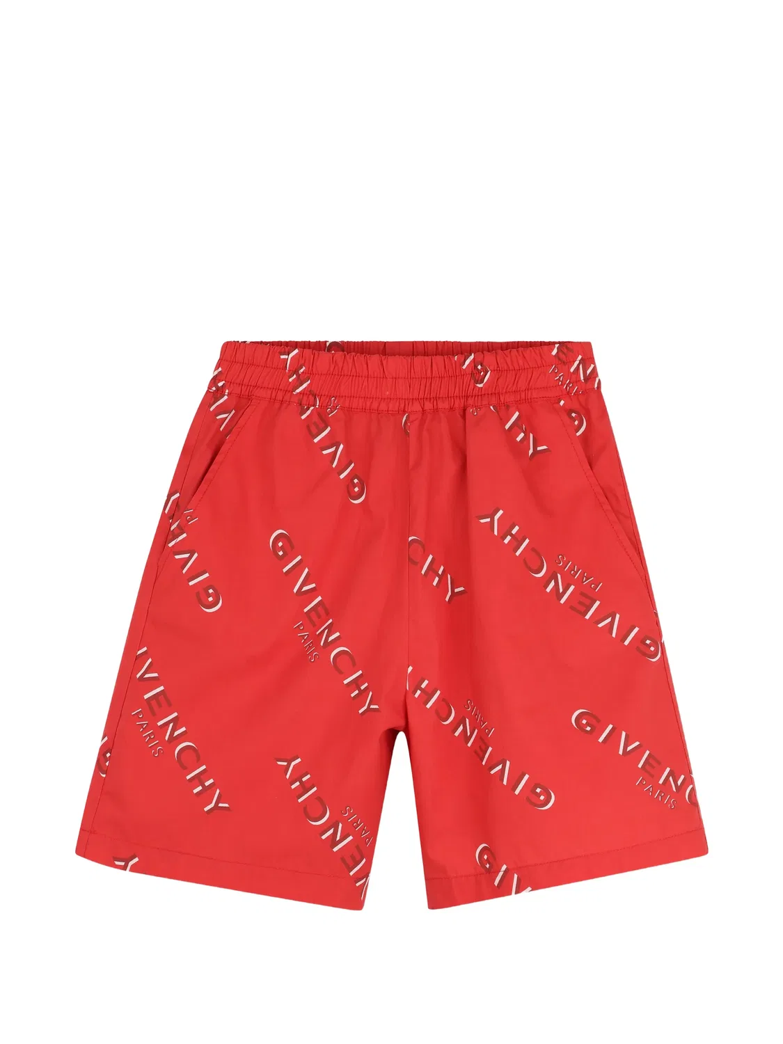 Комплект из футболки и шортов с логотипом Givenchy Kids, красный — фото 2