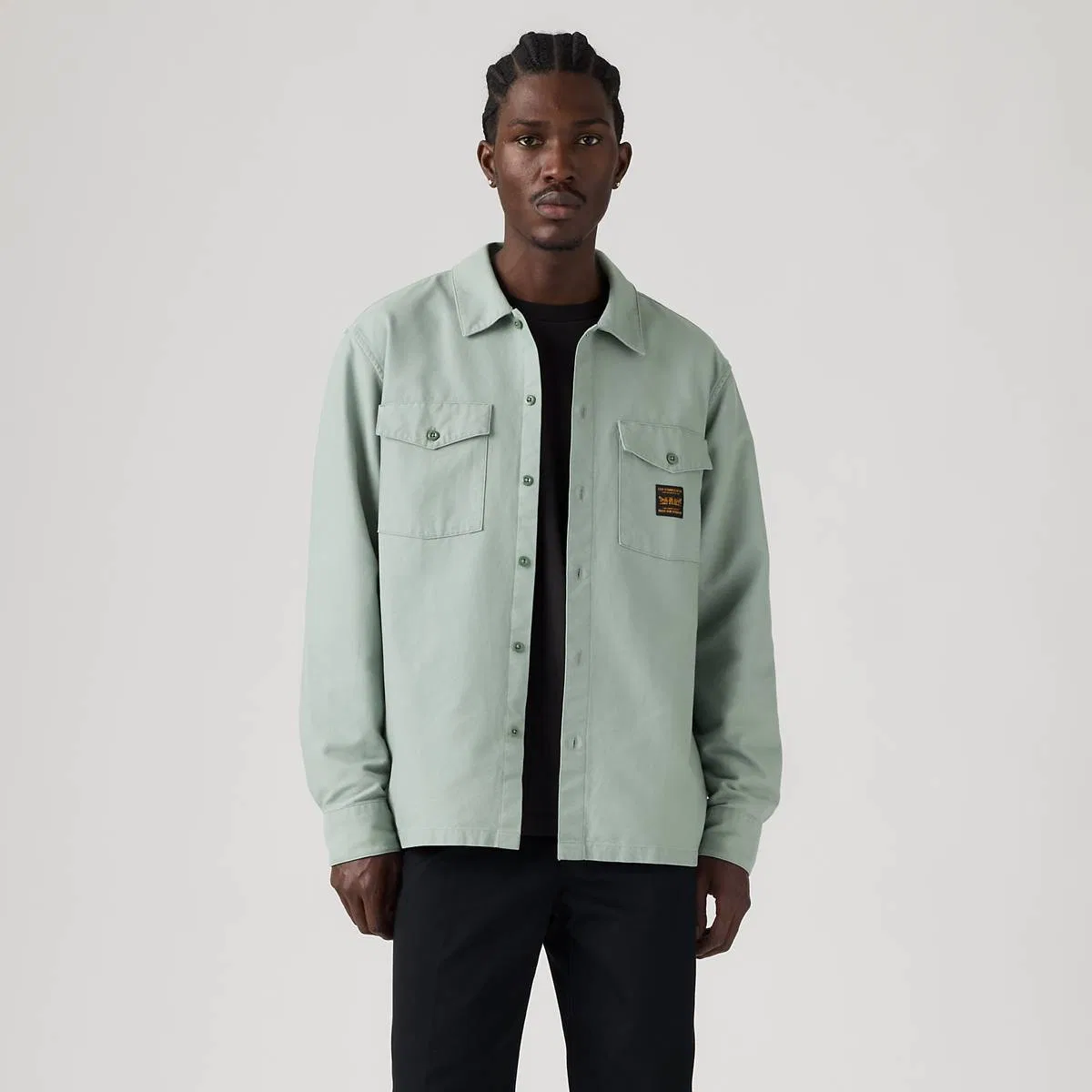 Свободная рабочая рубашка с длинными рукавами Levi's, Chinois Green - Green — фото 3