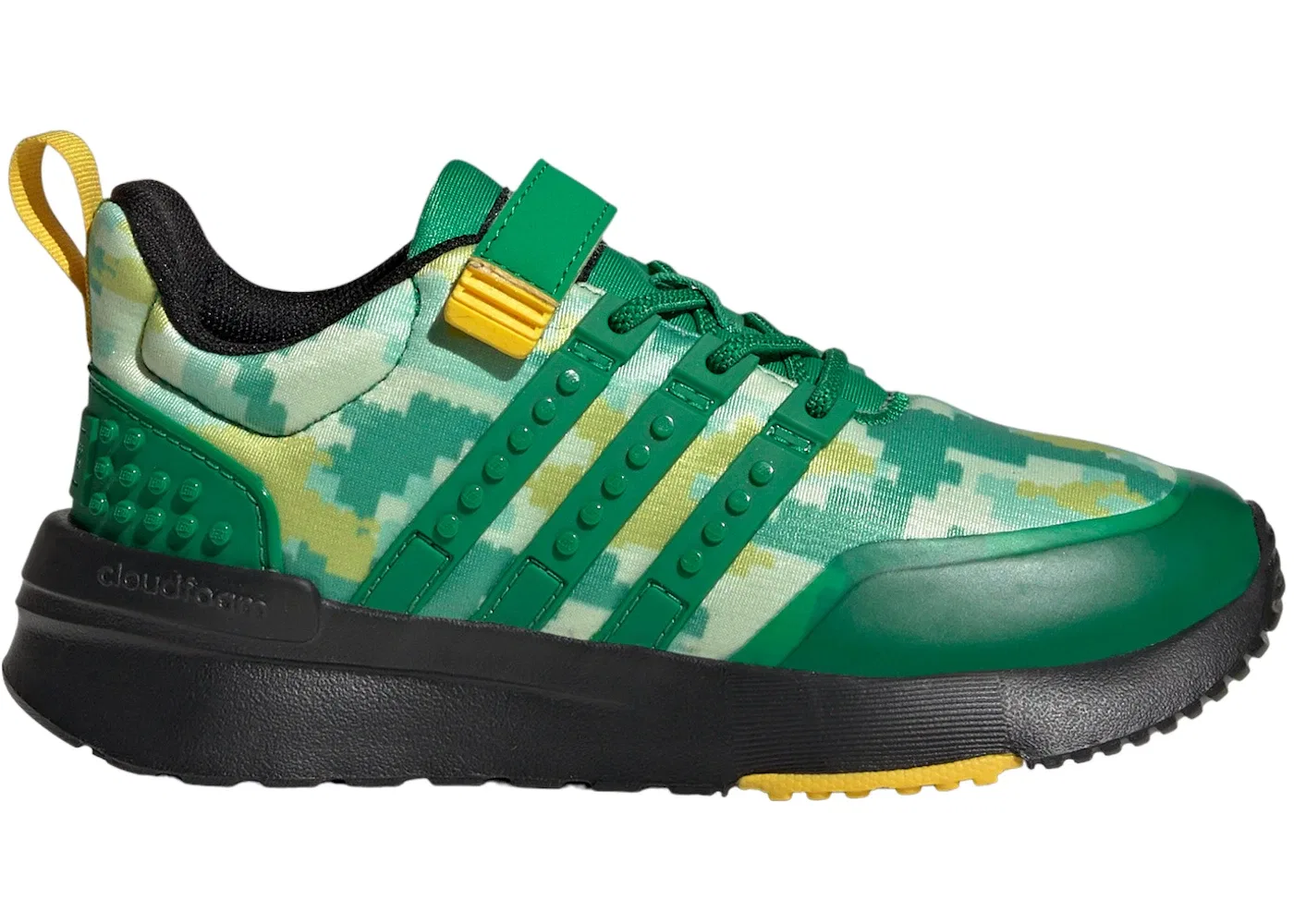 Детские кроссовки с принтом LEGO Adidas Racer TR21 And Top Strap, Green Green Core Black