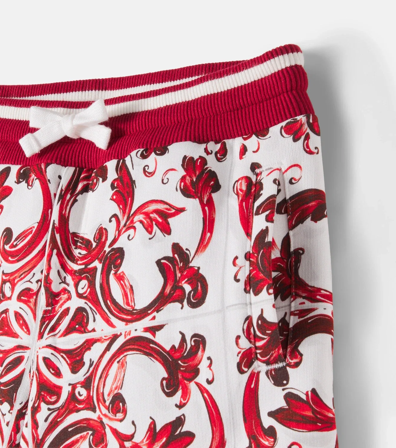 Шорты хлопковые с принтом Dolce&Gabbana Kids, красный — фото 4