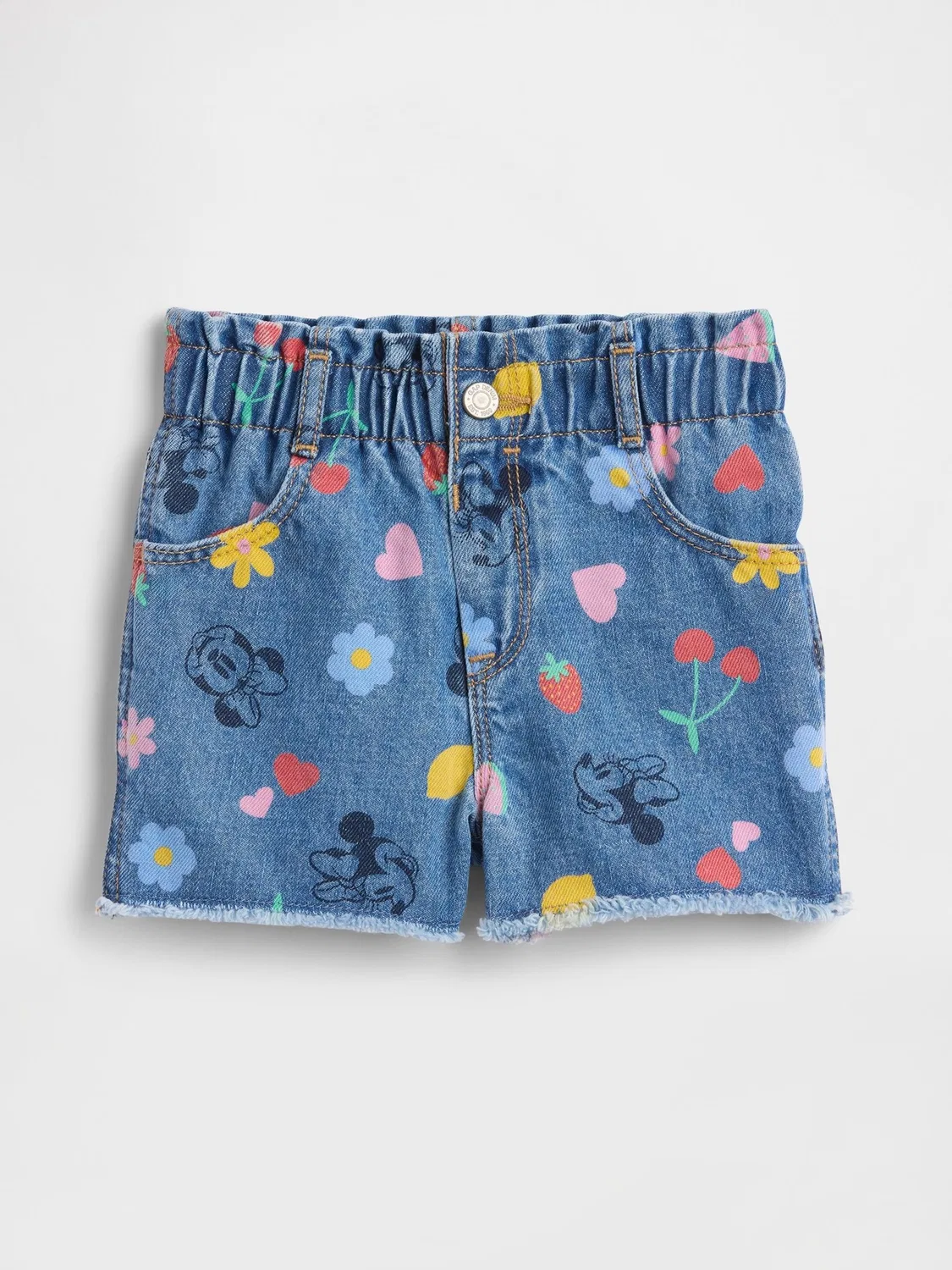 Шорты джинсовые Disney Paperbag Mom Jean Shorts Gap, Medium wash