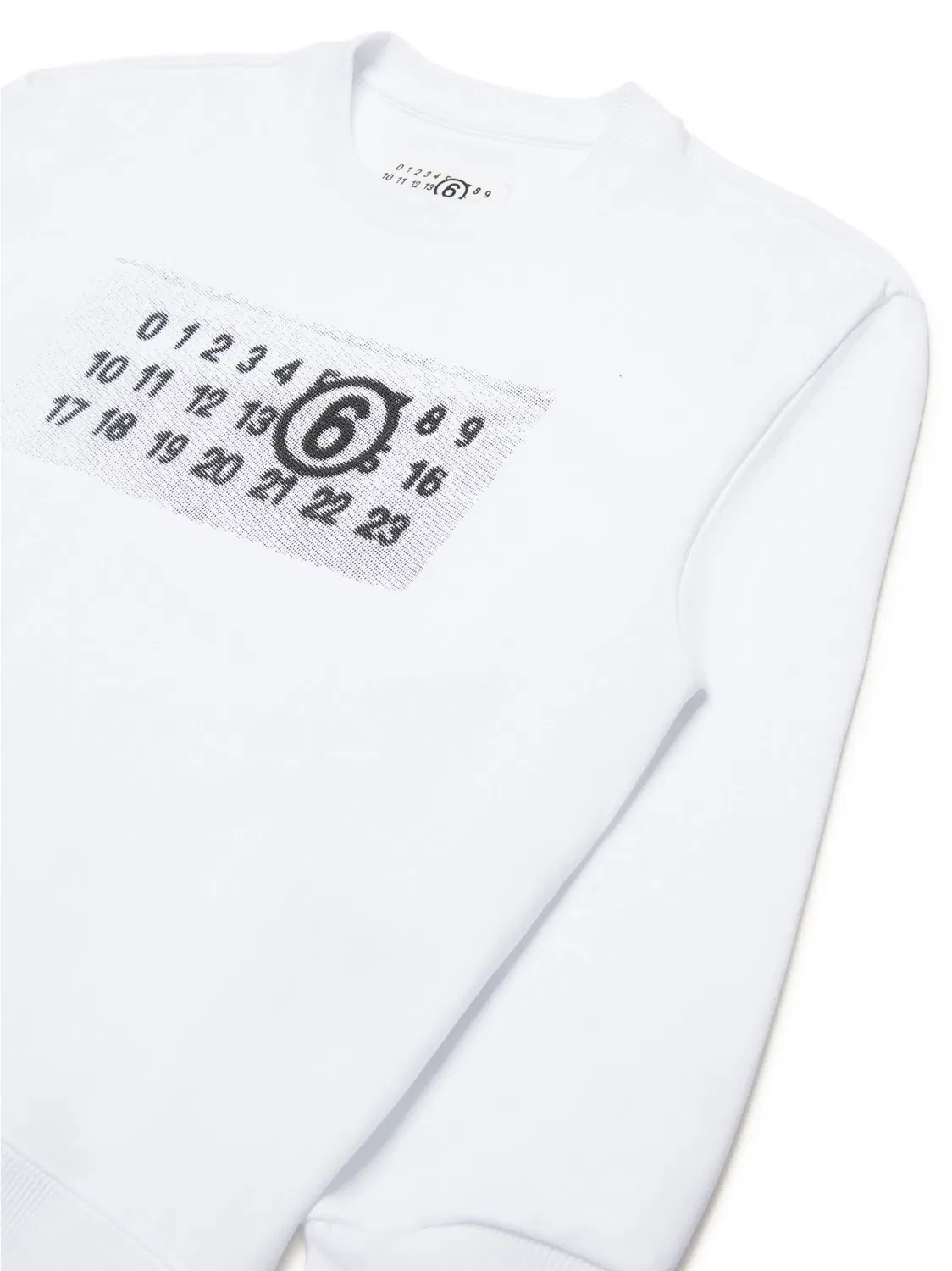 Свитшот Numbers MM6 Maison Margiela, белый — фото 4