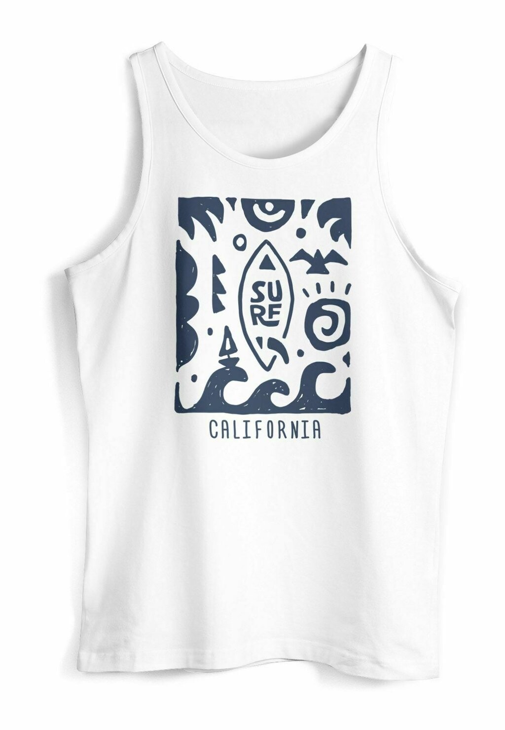 

Топ TANK SURF CALIFORNIA ETHNO WELLE MEER SOMMER SONNE MUSCLE Neverless, белый