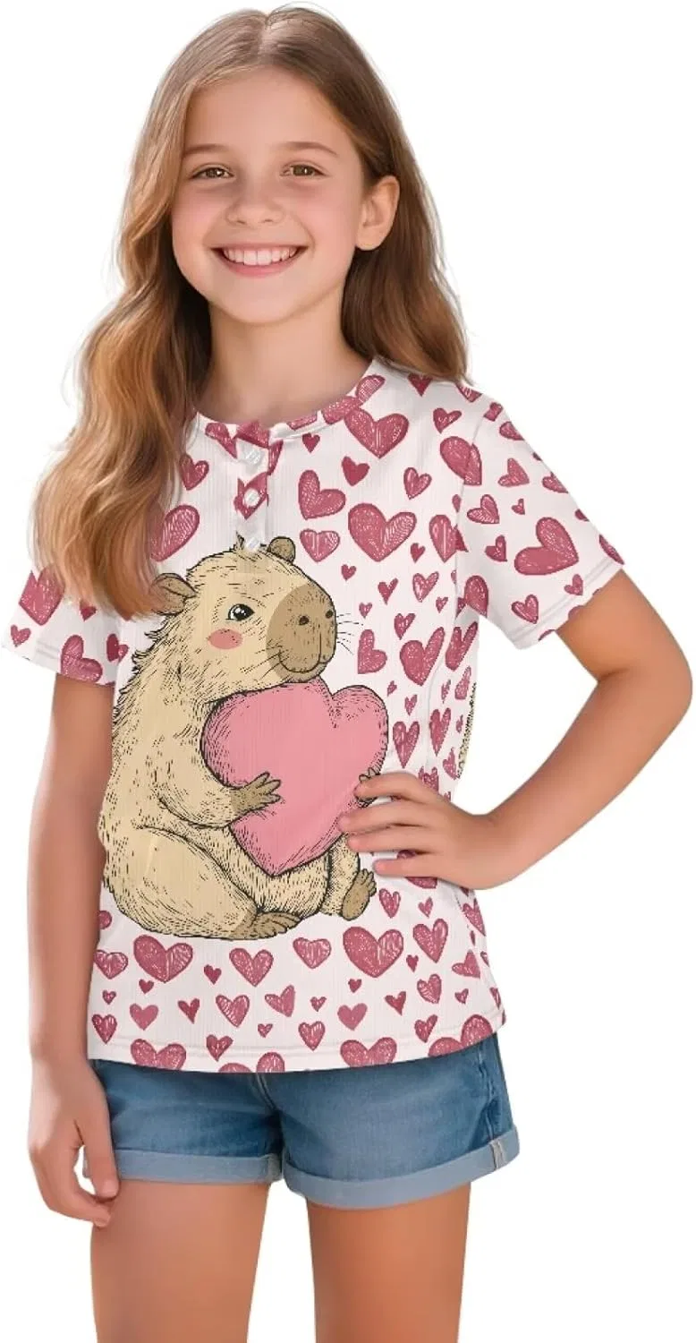 Детская футболка с принтом Gzzxiailg, Red Heart Sloth