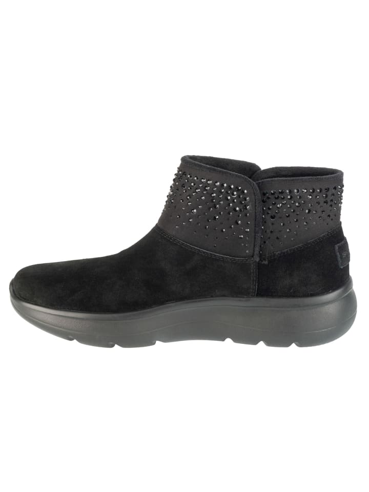 Ботильоны женские Skechers On-The-GO Encore зимние с декором, черный — фото 2