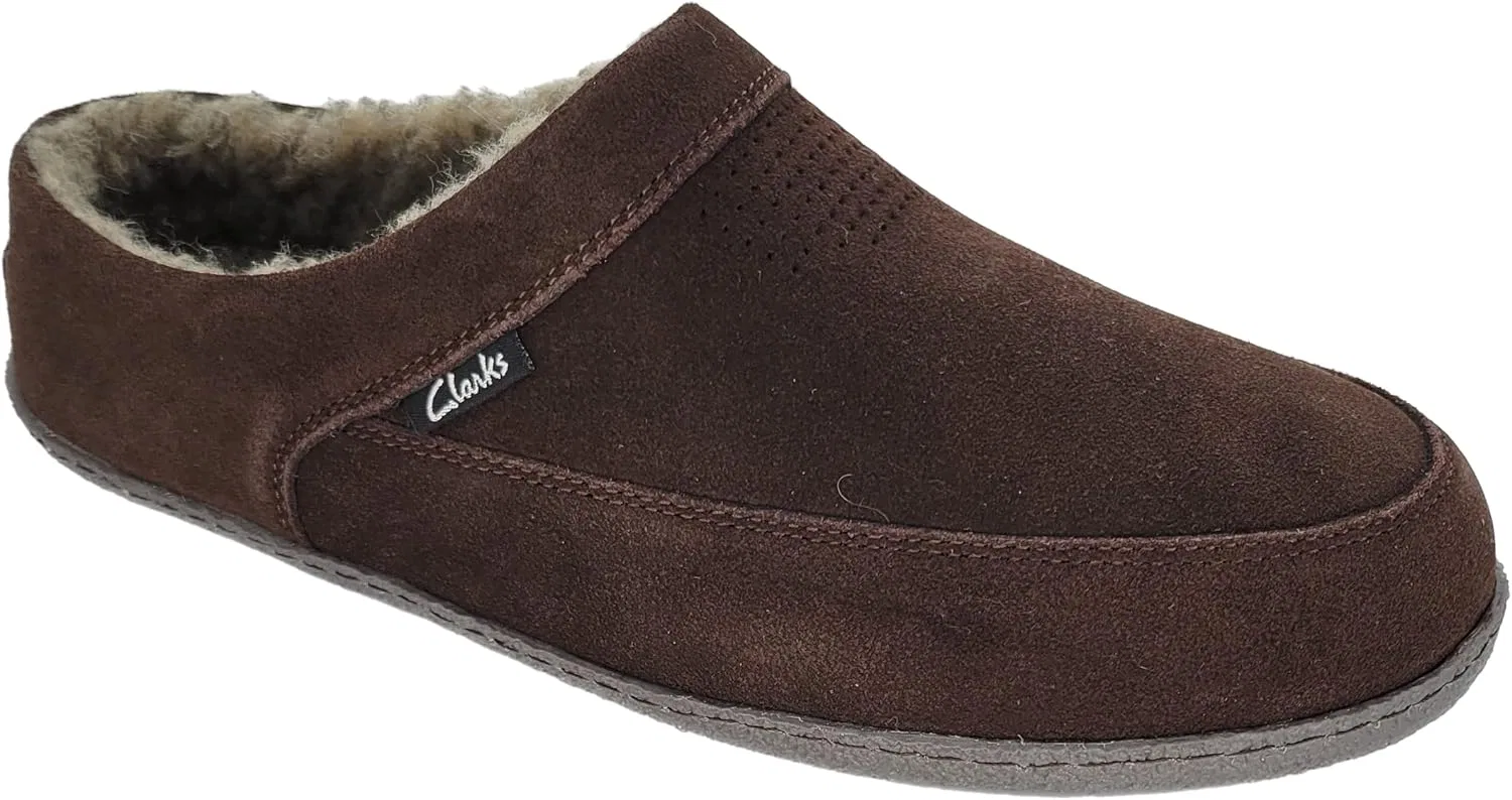 Тапочки мужские Clarks, темно-коричневые