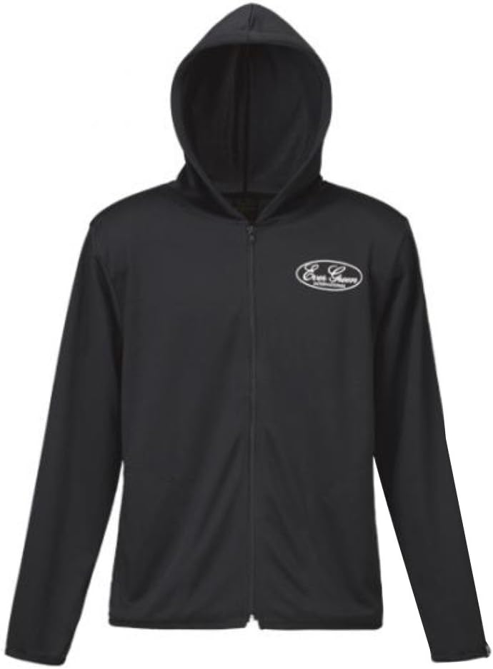 

Худи EVERGREEN с сетчатой тканью и защитой от УФ-излучения UPF20, модель EG Dry Zip Hoodie Type A (с логотипом EG), черный