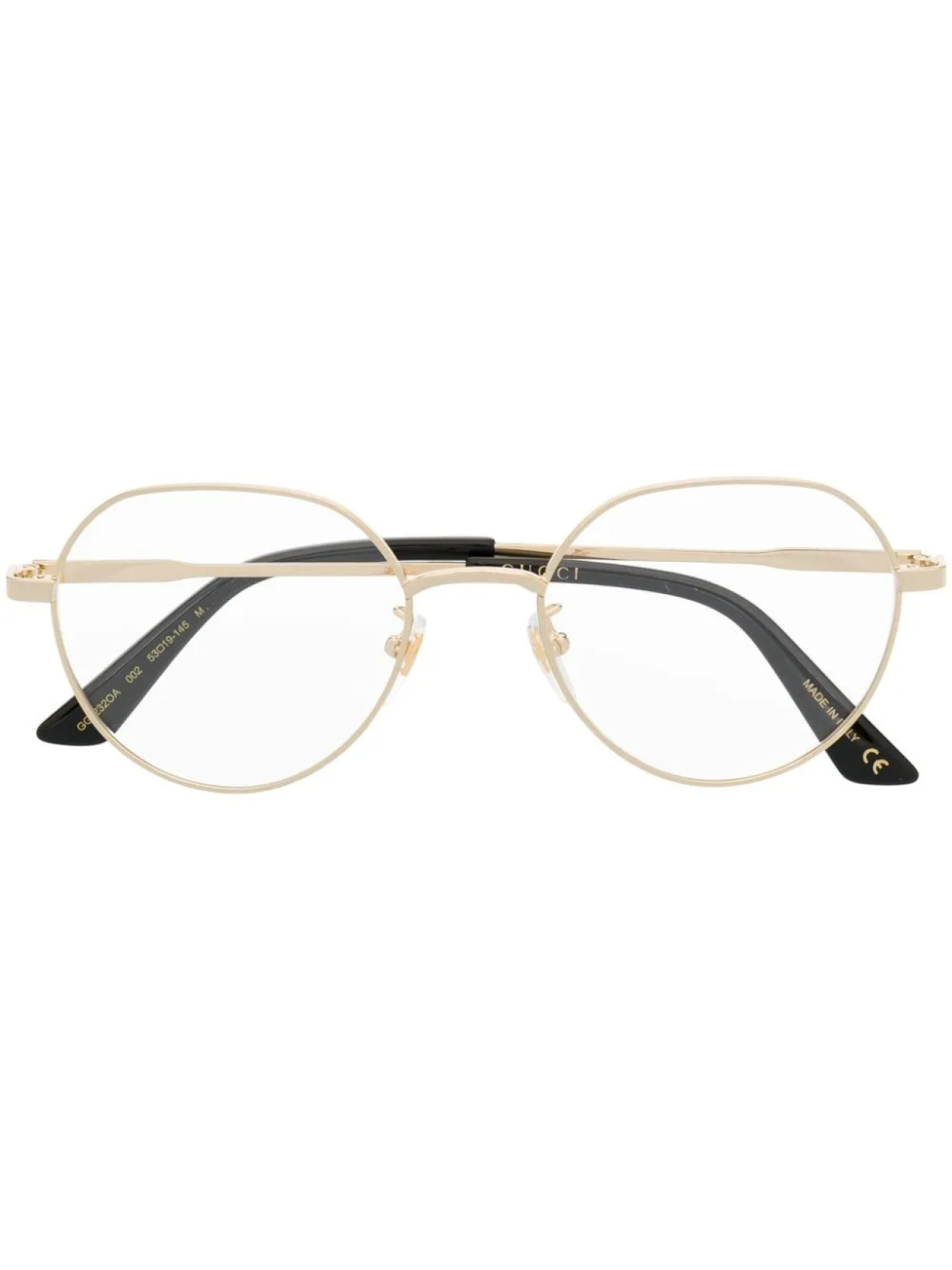 

Gucci Eyewear очки в круглой оправе с логотипом, золотой