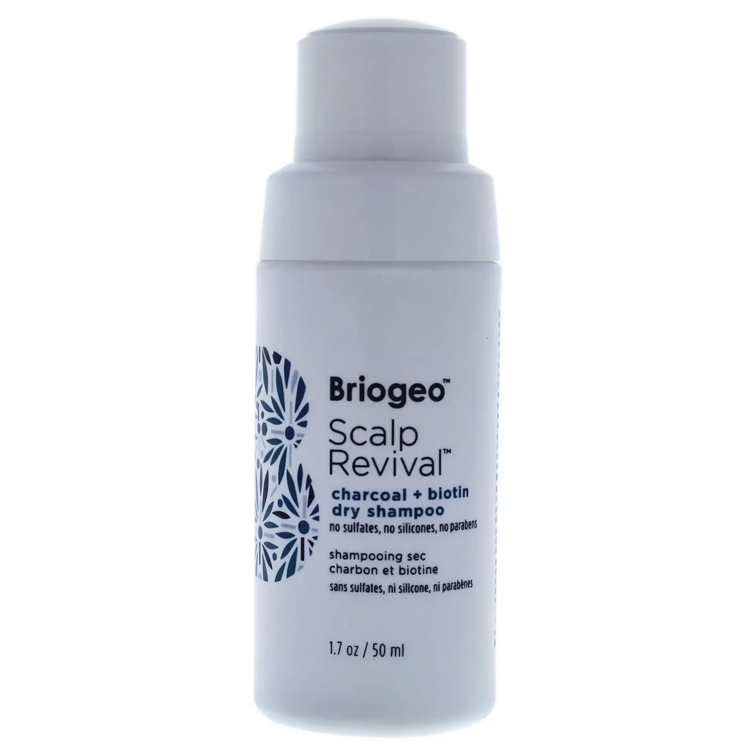 Сухой шампунь Scalp Revival Charcoal Plus Biotin от Briogeo для мужчин и женщин - 48 мл, серый