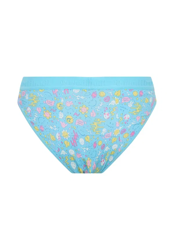 Трусы для менструации Teen Smileyworld Moderate Flow Period Panty Briefs Modibodi, синий вандерлюст — фото 2