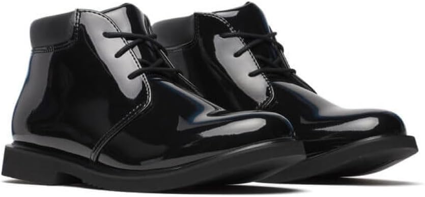 

Классические поромерические чукка-ботинки Thorogood Uniform для мужчин и женщин- ультралегкие, с высоким блеском верха и противоскользящей подошвой из вулканизированной резины, не оставляющей следов, черный