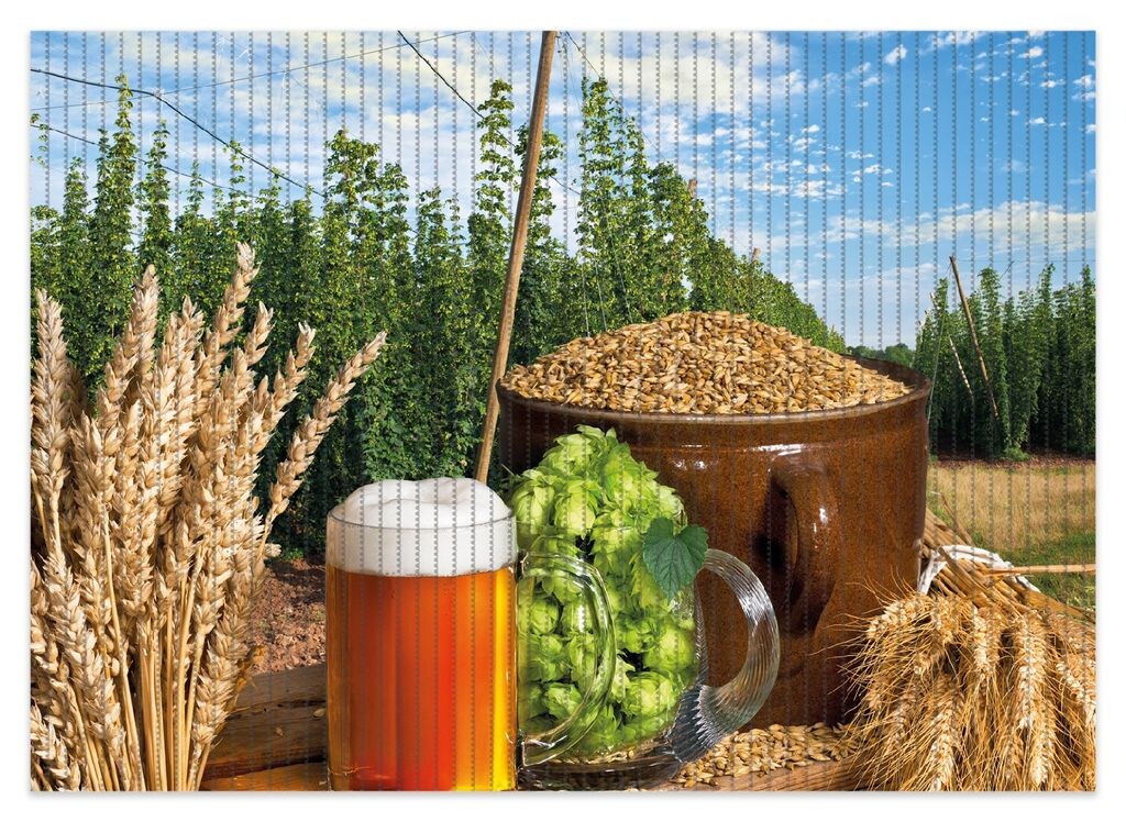 

Коврик для душа Wallario, нескользящий коврик, коврик для ванной, коврик для двери, свежее пиво, хмель и солод, размер примерно 70 х 50 см, черный