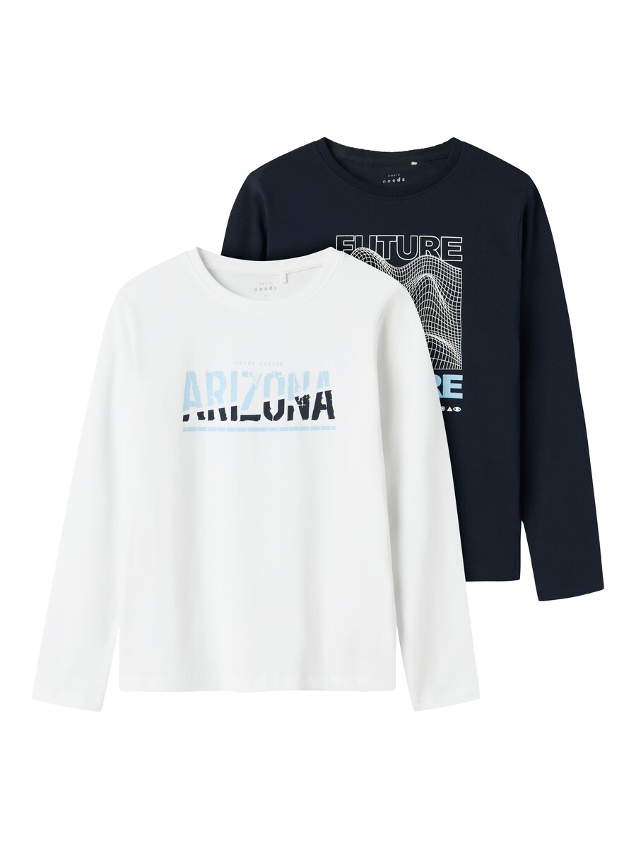 

Лонгслив NAME IT Shirt NKMVUX, цвет navy/light blue/white