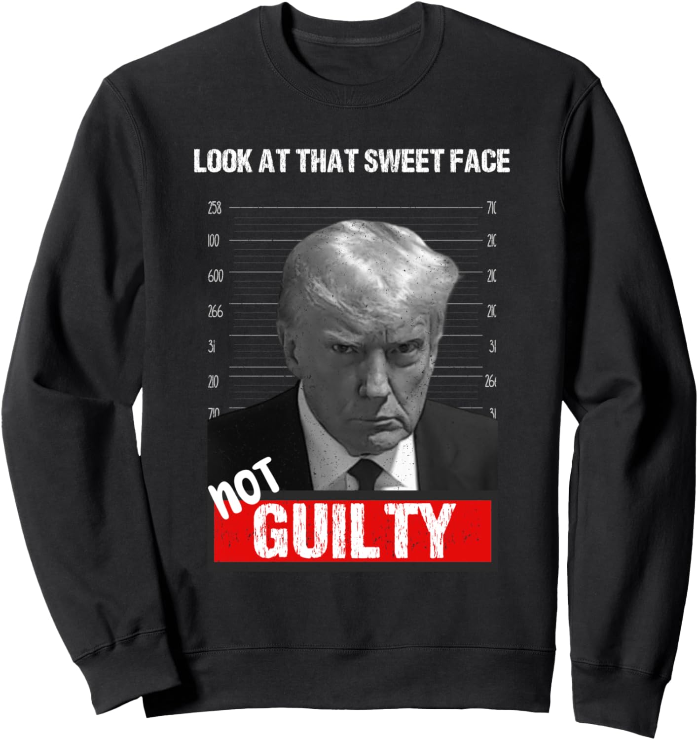 

Фотография Трампа из полицейского участка: невиновный президент, легенда республиканцев, толстовка Trump Mugshot 2024 President Not Guilty Republican, черный