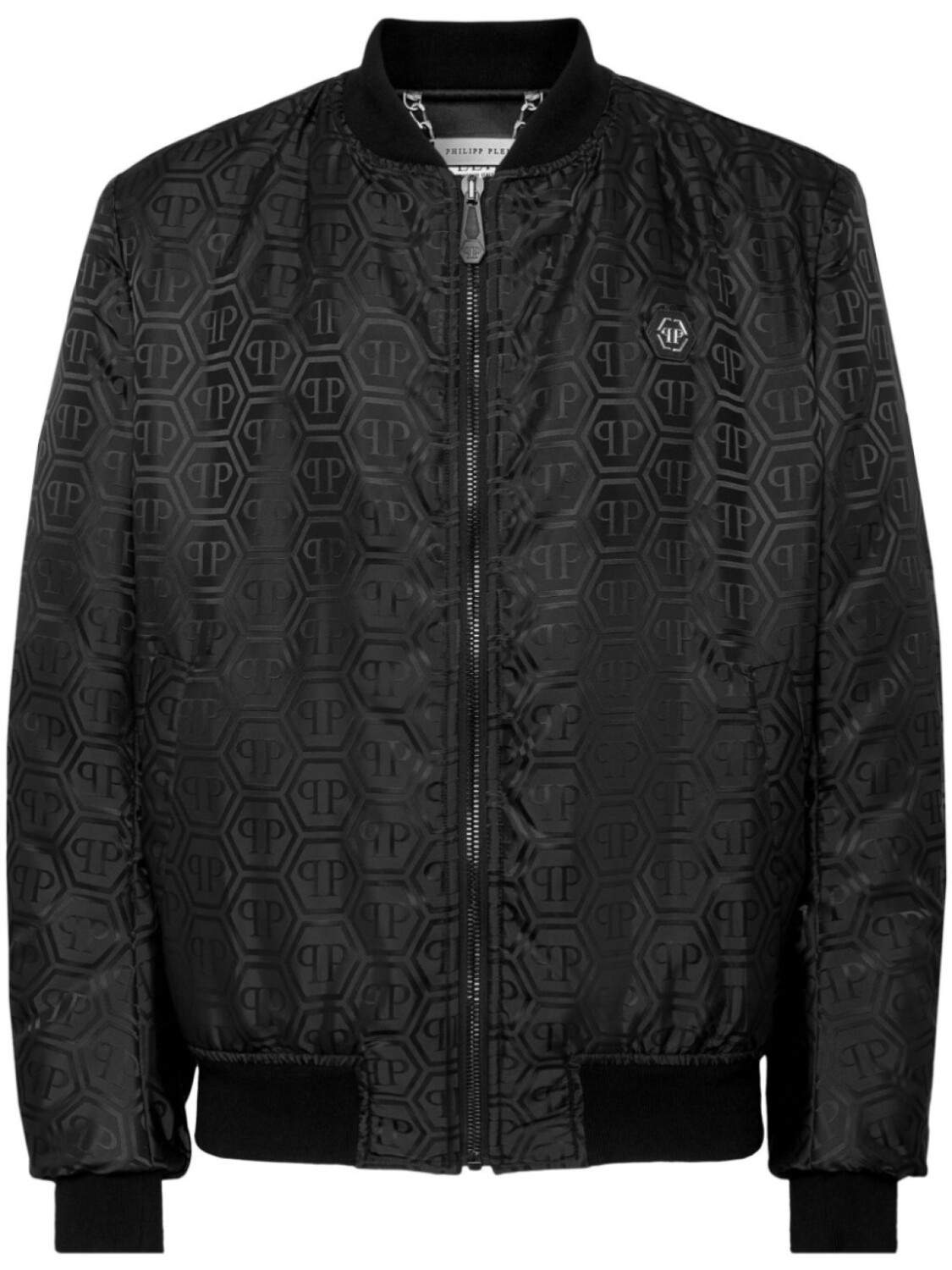

Жаккардовый бомбер с монограммой Philipp Plein, черный
