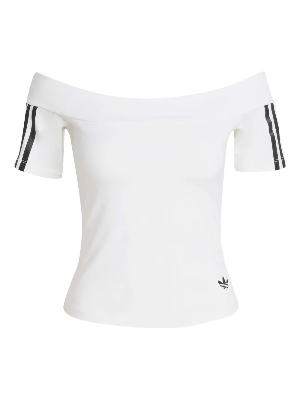 

Топ 3-Stripes с открытыми плечами Adidas, белый