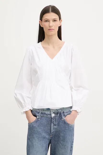Блуза с запахом объемный рукав SOLEIL WRAP Levi's, белый