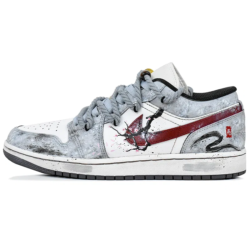 Кроссовки баскетбольные низкие Jordan White Gray