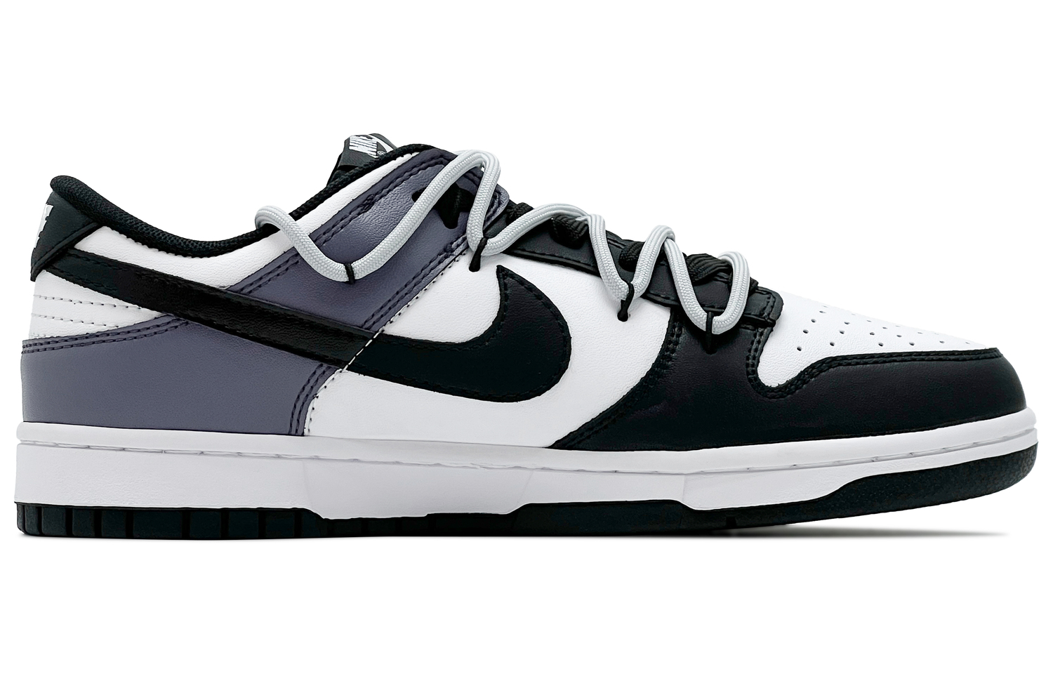 Кроссовки для скейтбординга Dunk Abrasion Resistant низкие Unisex черные белые серые Nike, черный белый серый — фото 3