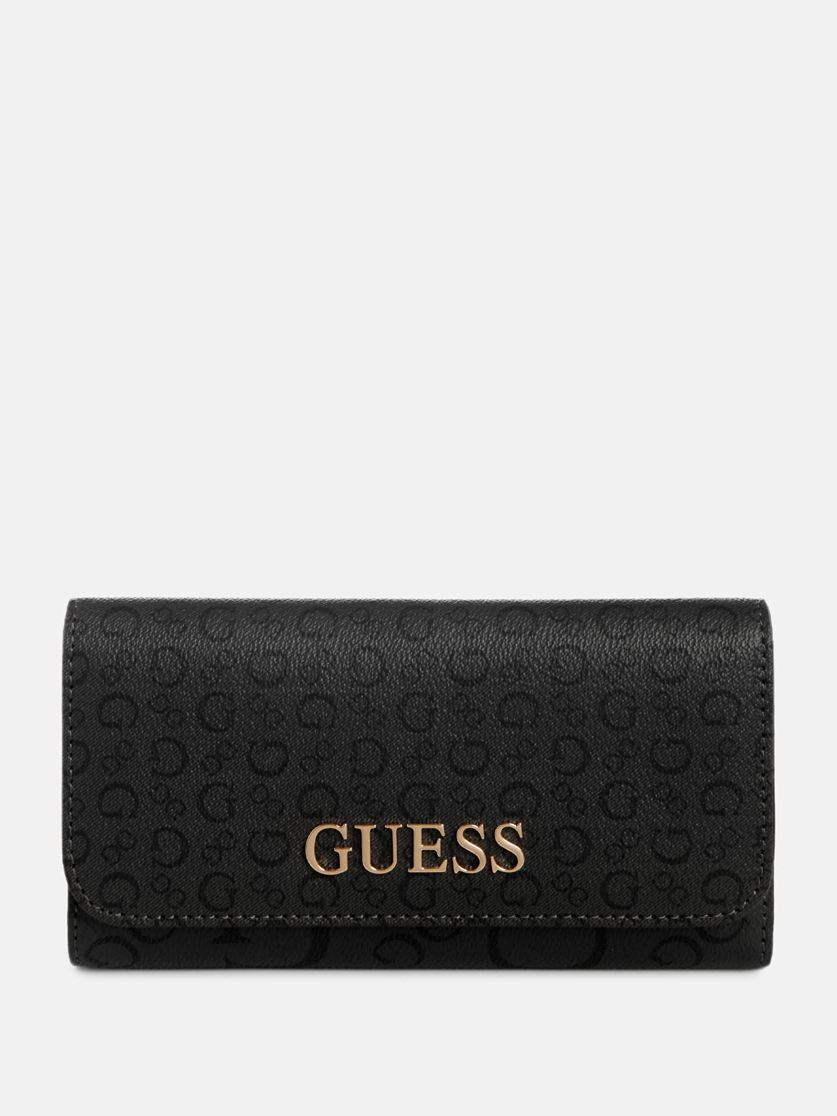 

Тонкий клатч-кошелек Eldoria с увеличенным логотипом Guess Factory, coal