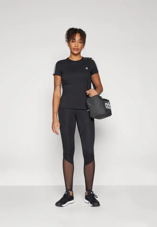 Футболка Adidas Sportswear Essentials stripes print t-shirt, черный/белый — фото 2