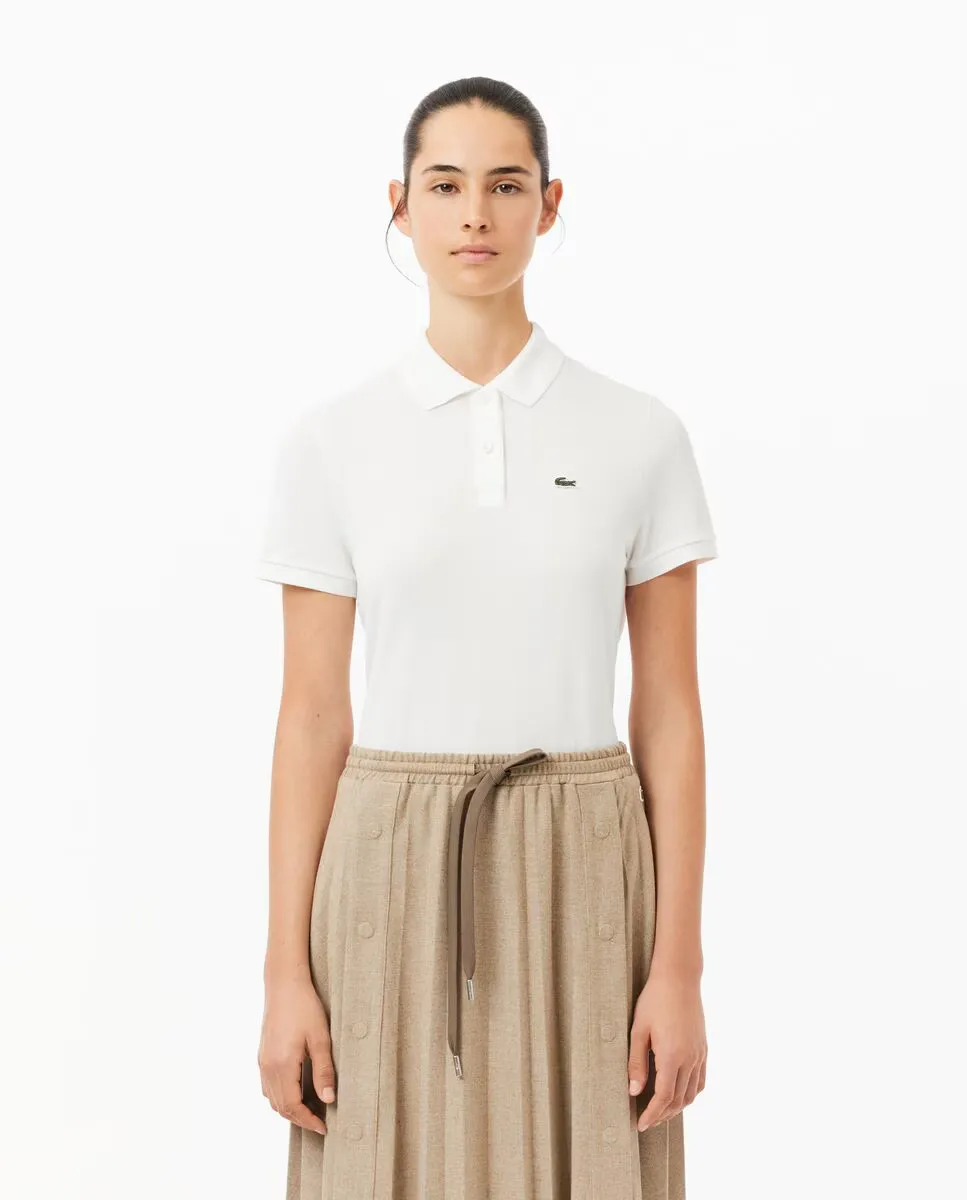 

Женская поло Regular из мягкого минипике с коротким рукавом Lacoste, белый