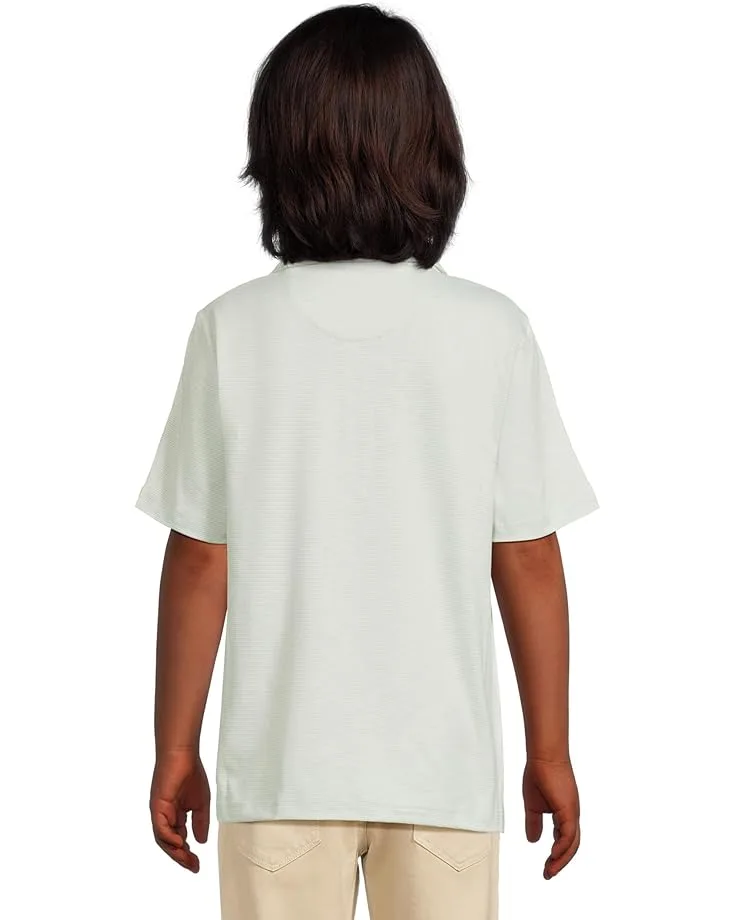 Поло Johnston & Murphy Kids Micro Stripe Polo (Big Kid), Green — фото 2