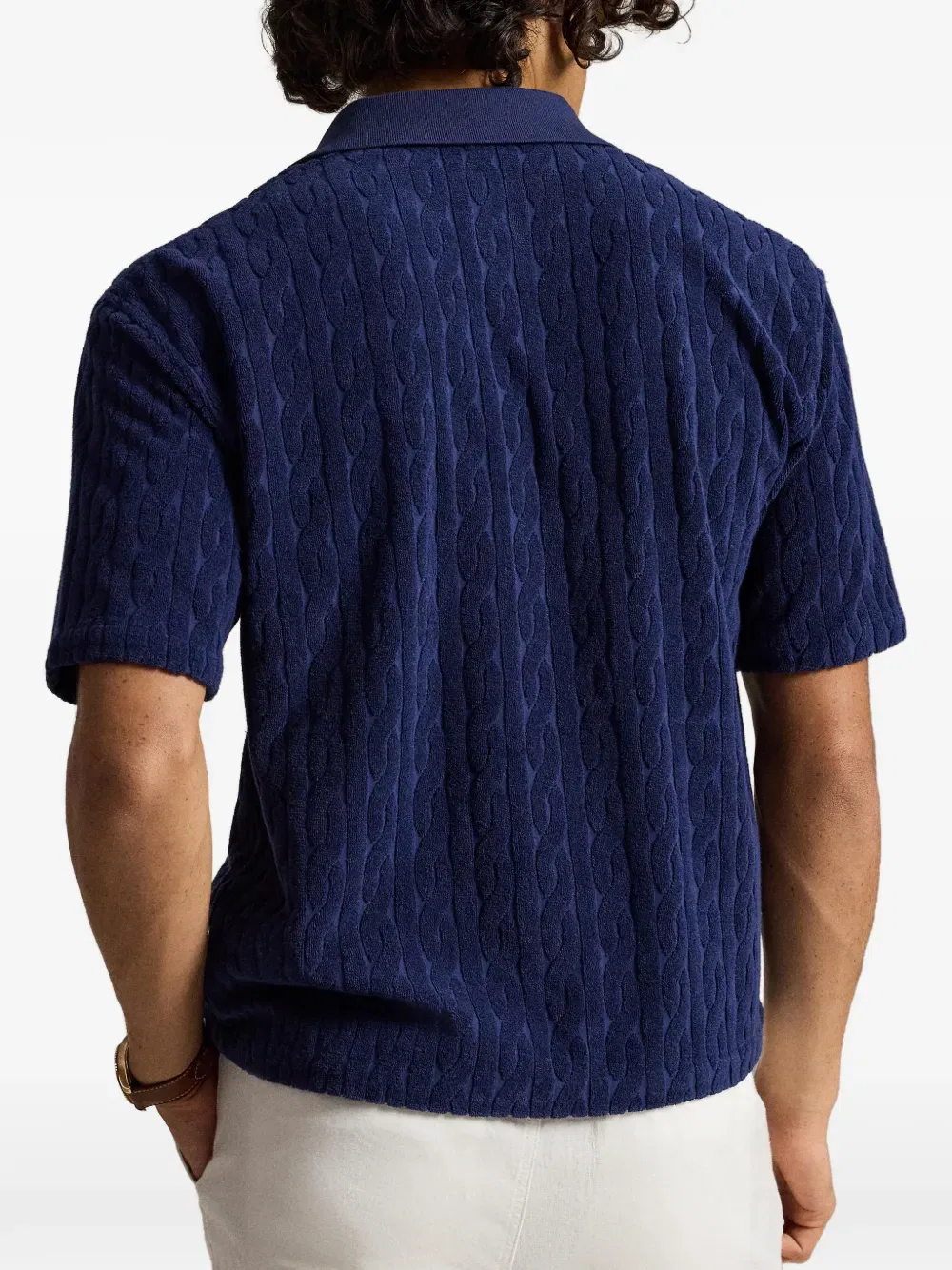 Футболка из махровой ткани крупной вязки Polo Ralph Lauren, синий — фото 4