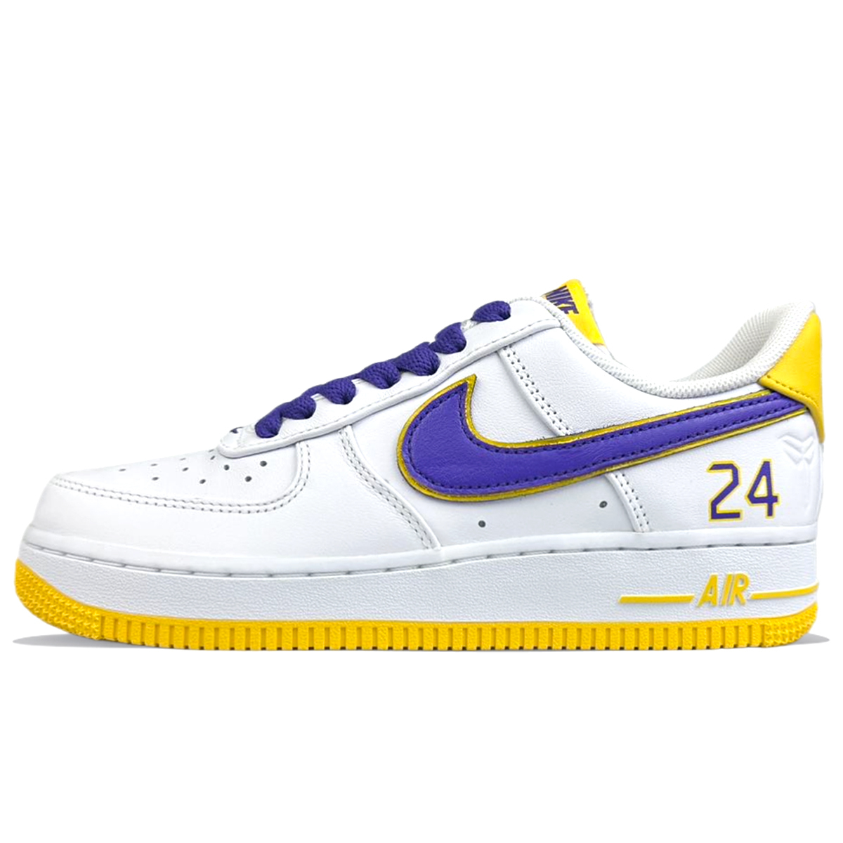 

Nike Кроссовки Kobe Bryant x Air Force 1 противоскользящие мужские низкие скейтерские фиолетовые, цвет Purple