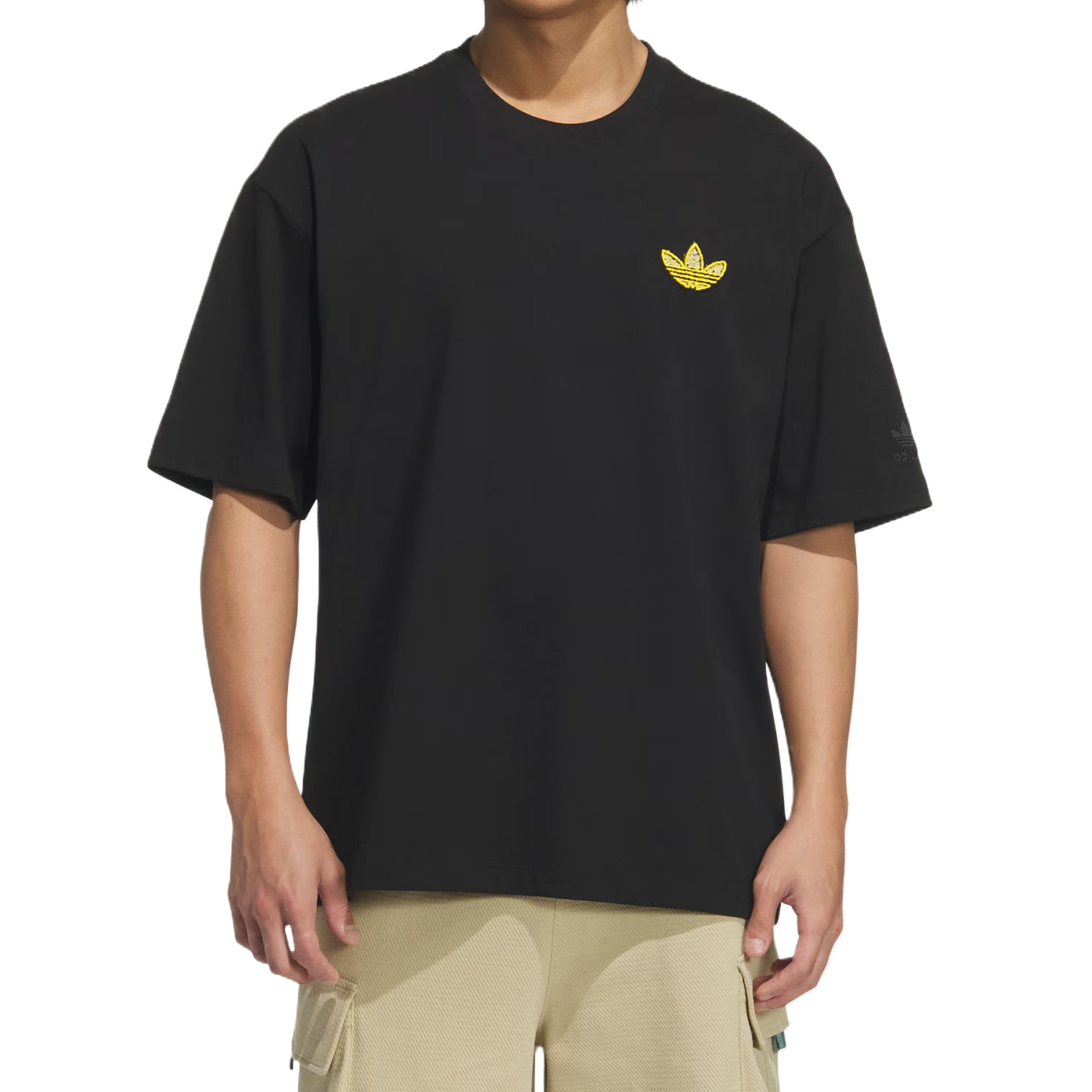 Adidas Originals Футболка Trefoil Graphic T мужская black — фото 3