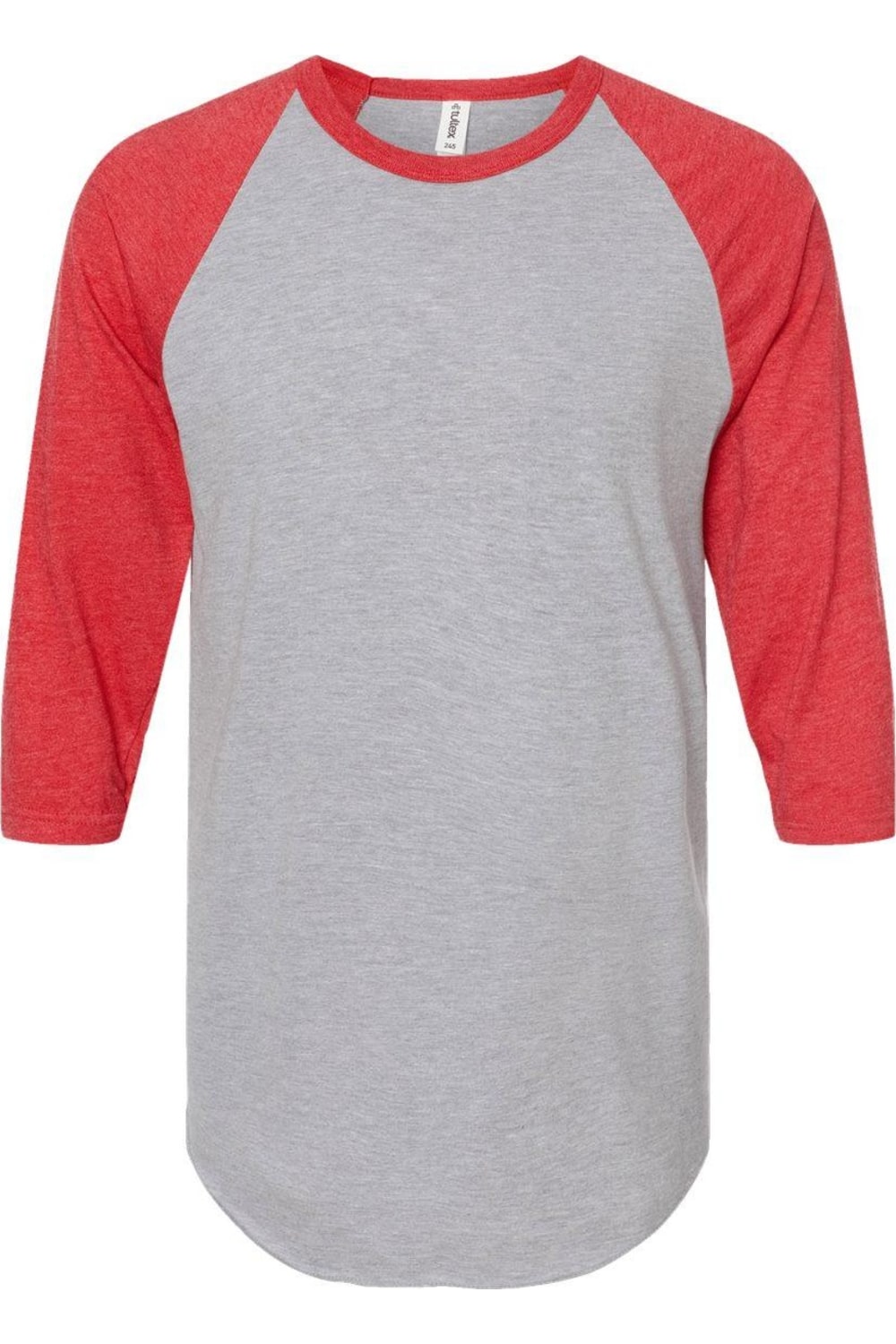 

Футболка-реглан из тонкого джерси Tultex Unisex, цвет heather grey/ heather red