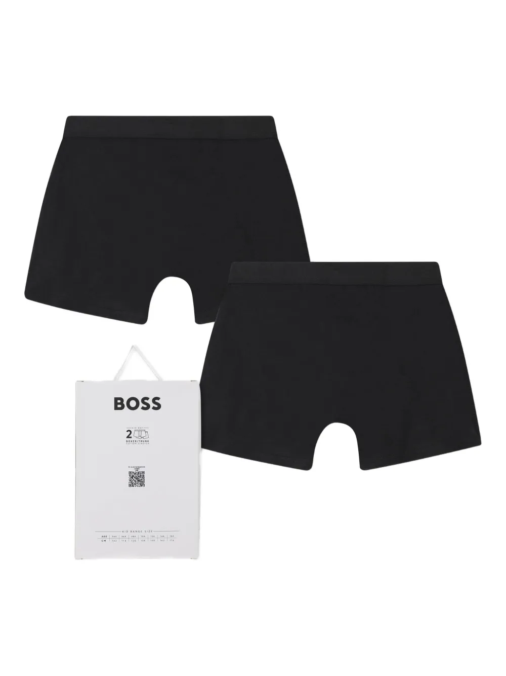 Комплект из двух боксеров с логотипом BOSS Kidswear, черный — фото 2