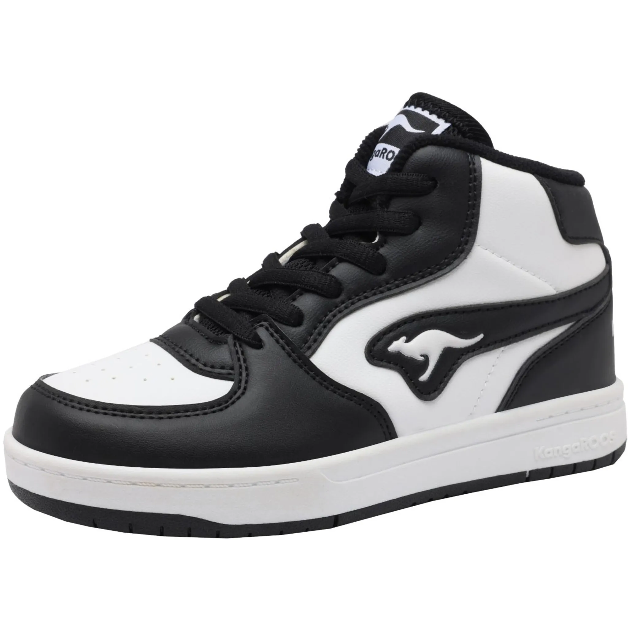 

Кроссовки KangaROOS "K-CP Deck Mid RV", ​​со шнуровкой, черный, белый