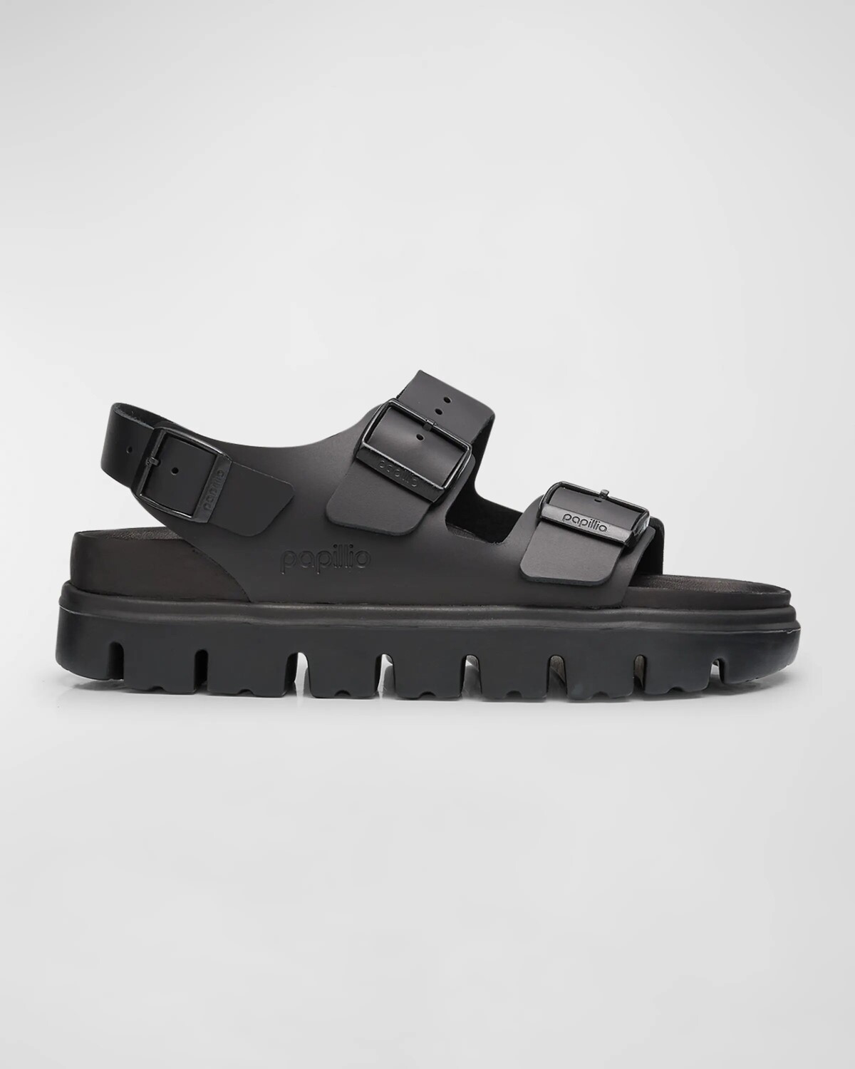 Сандалии Milano из изысканной кожи на массивной пятке BIRKENSTOCK, цвет Black