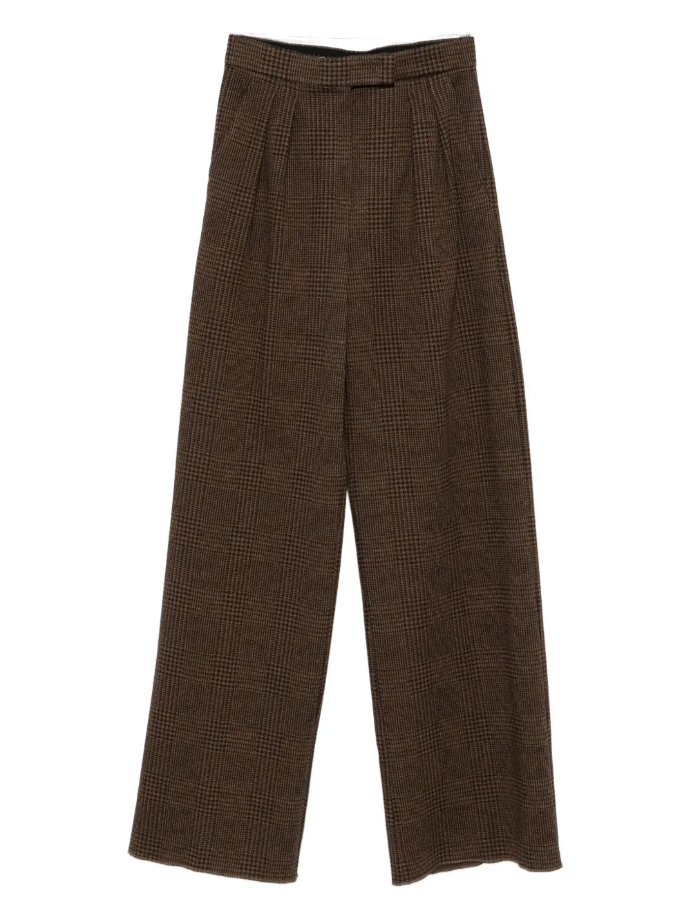 

Брюки в клетку со складками MAX MARA, коричневый