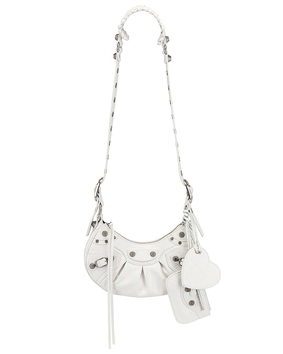 

Сумка-хобо Balenciaga XS Le Cagole Shoulder, цвет Optic White, Белый, Сумка-хобо Balenciaga XS Le Cagole Shoulder, цвет Optic White